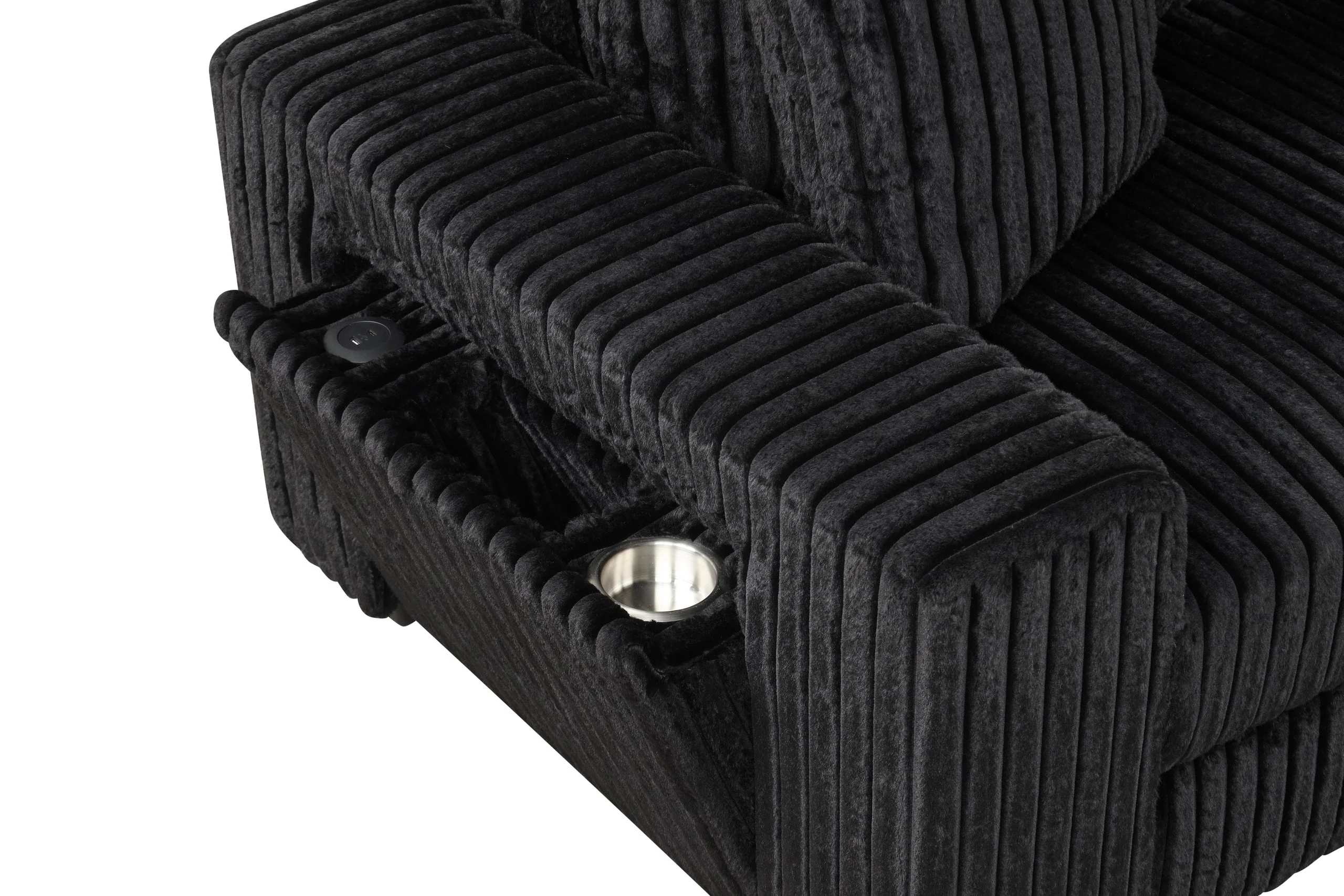 Bazoka Black 7-Piece Sectional - Image 3