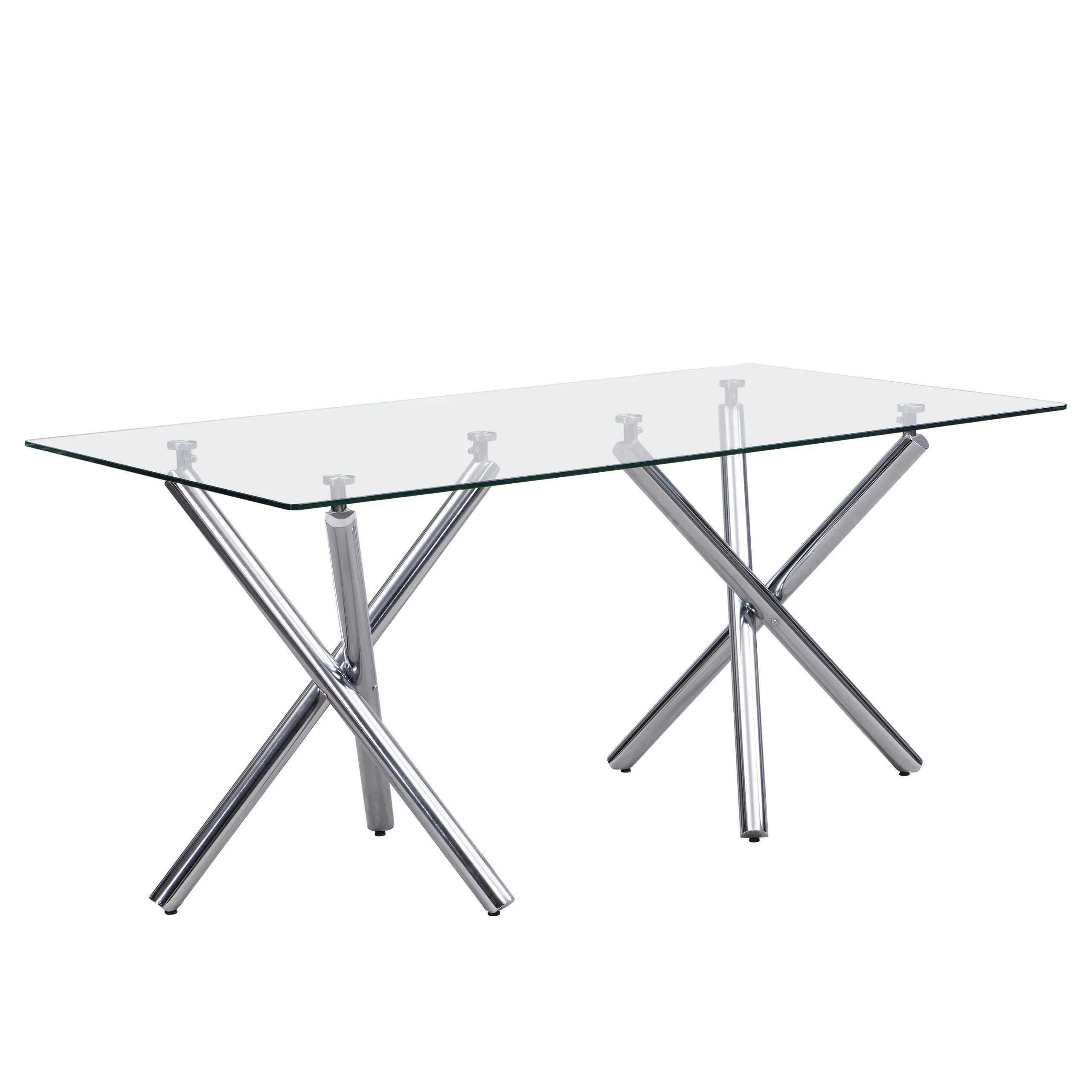 Dani Gray Glass Table + 6 Chairs - Image 3