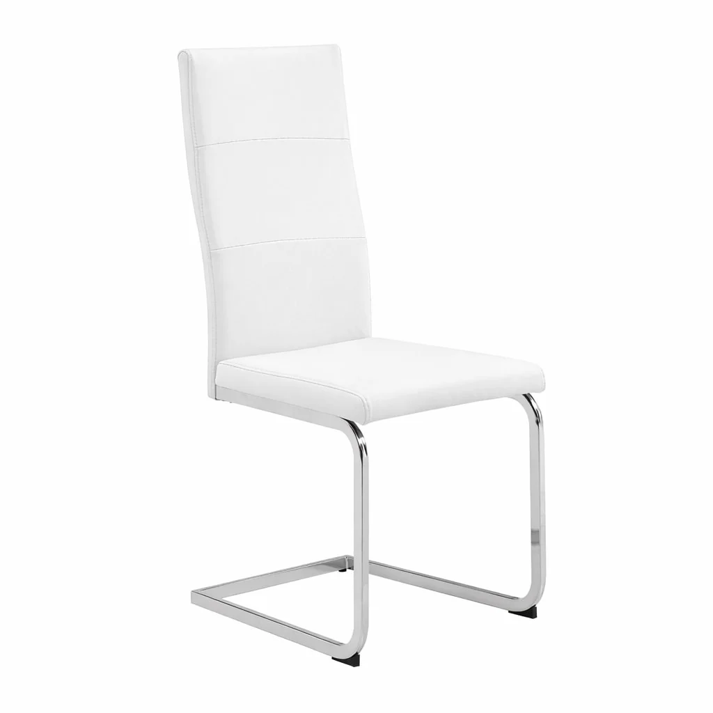 Dani White Glass Table + 6 Chairs - Image 3
