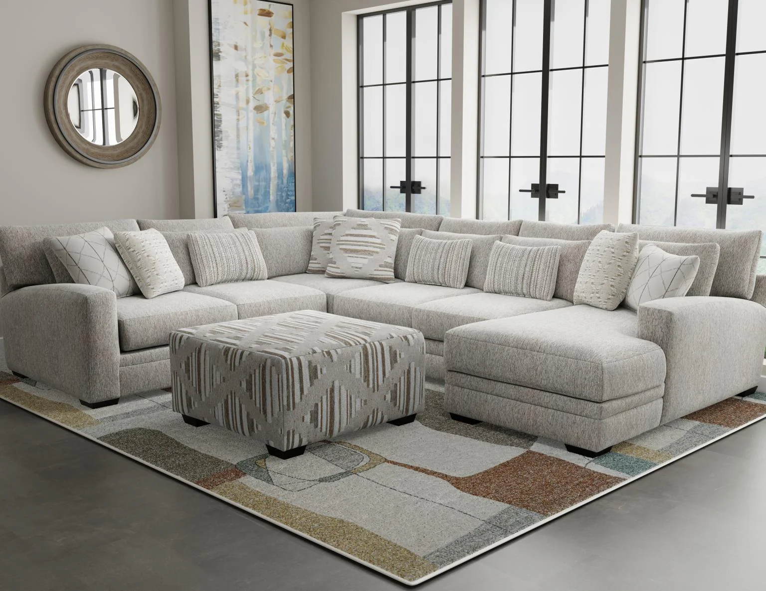 Corinthian Wheat 3-Piece Oversized Sectional - Image 1