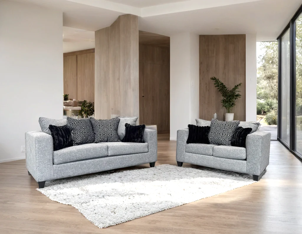 Monroe Gunmetal 2-Piece Living Room Set - Image 2