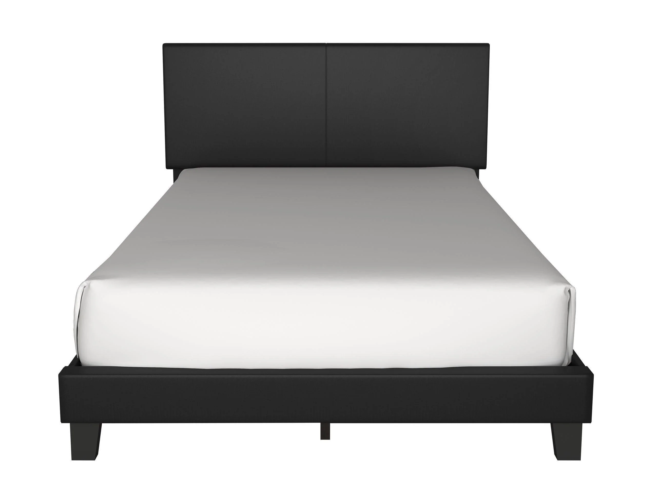 Latty Black Upholstered Platform King Bed - Image 2