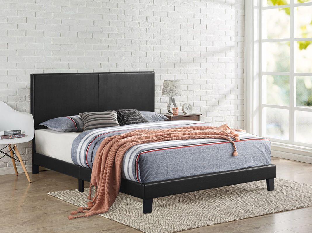 Latty Black Upholstered Platform Full Bed - Image 1