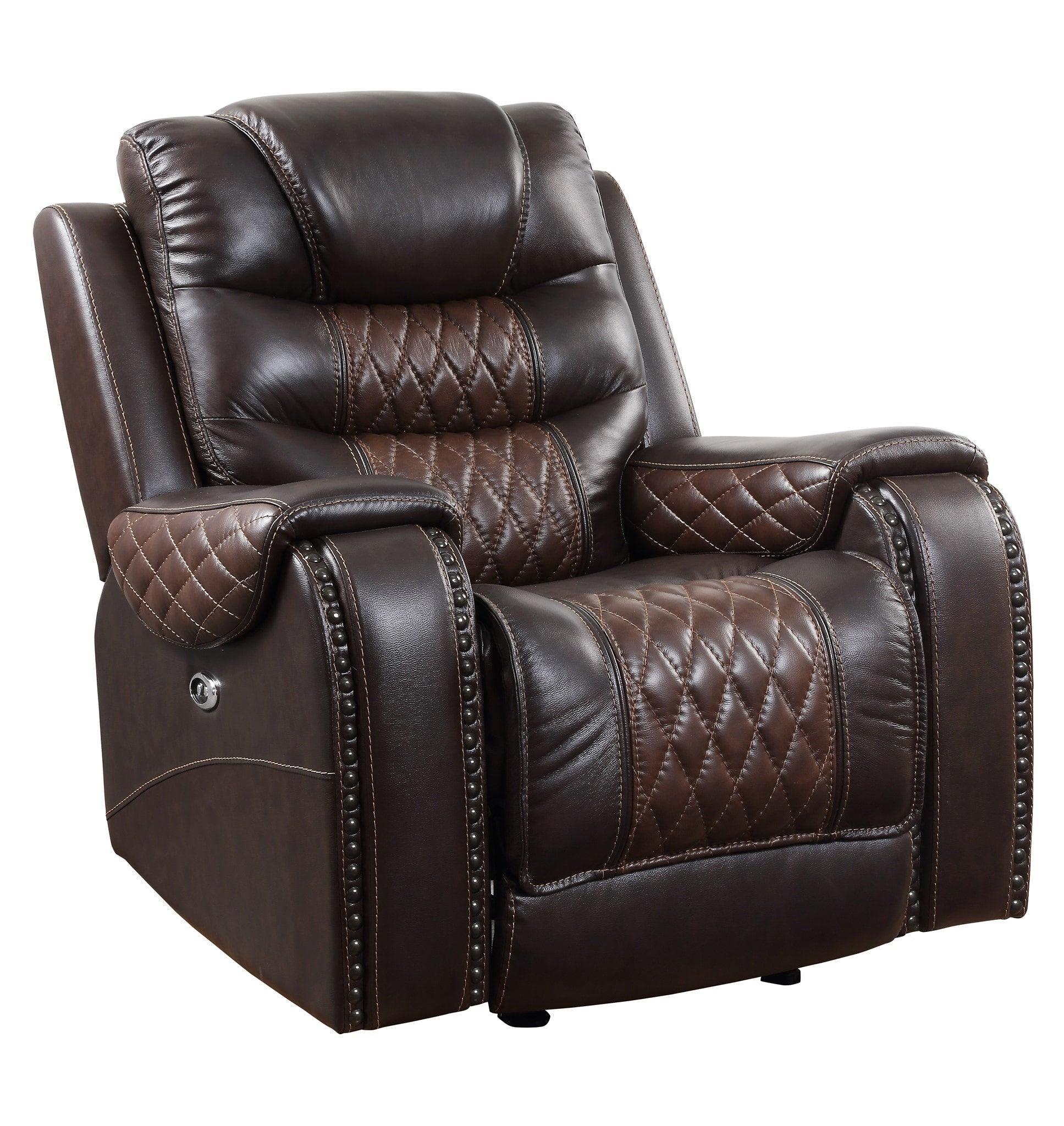 Harley Brown Leather 3-Piece Power Reclining Set - Image 2
