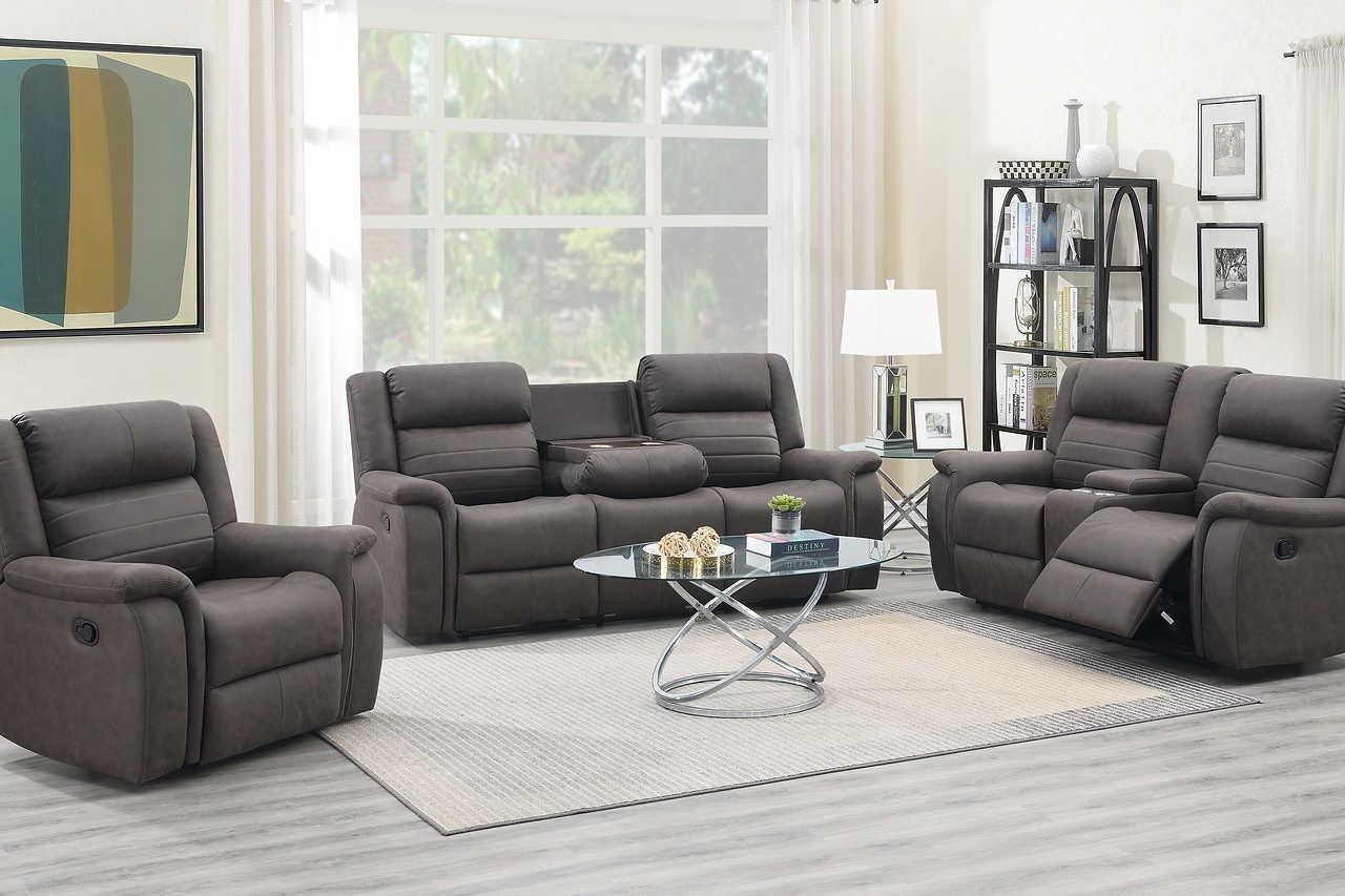 Max Brown 3-Piece Reclining Set - Image 1
