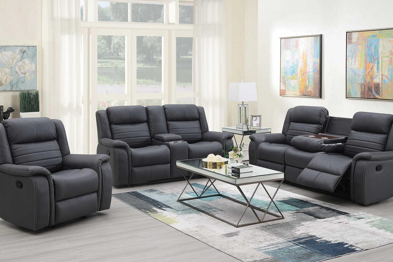 Max Gray 3-Piece Reclining Set - Image 1