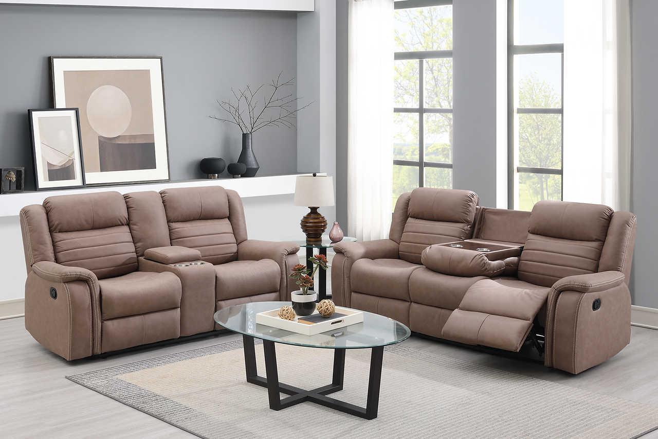 Max Tan 3-Piece Reclining Set - Image 2