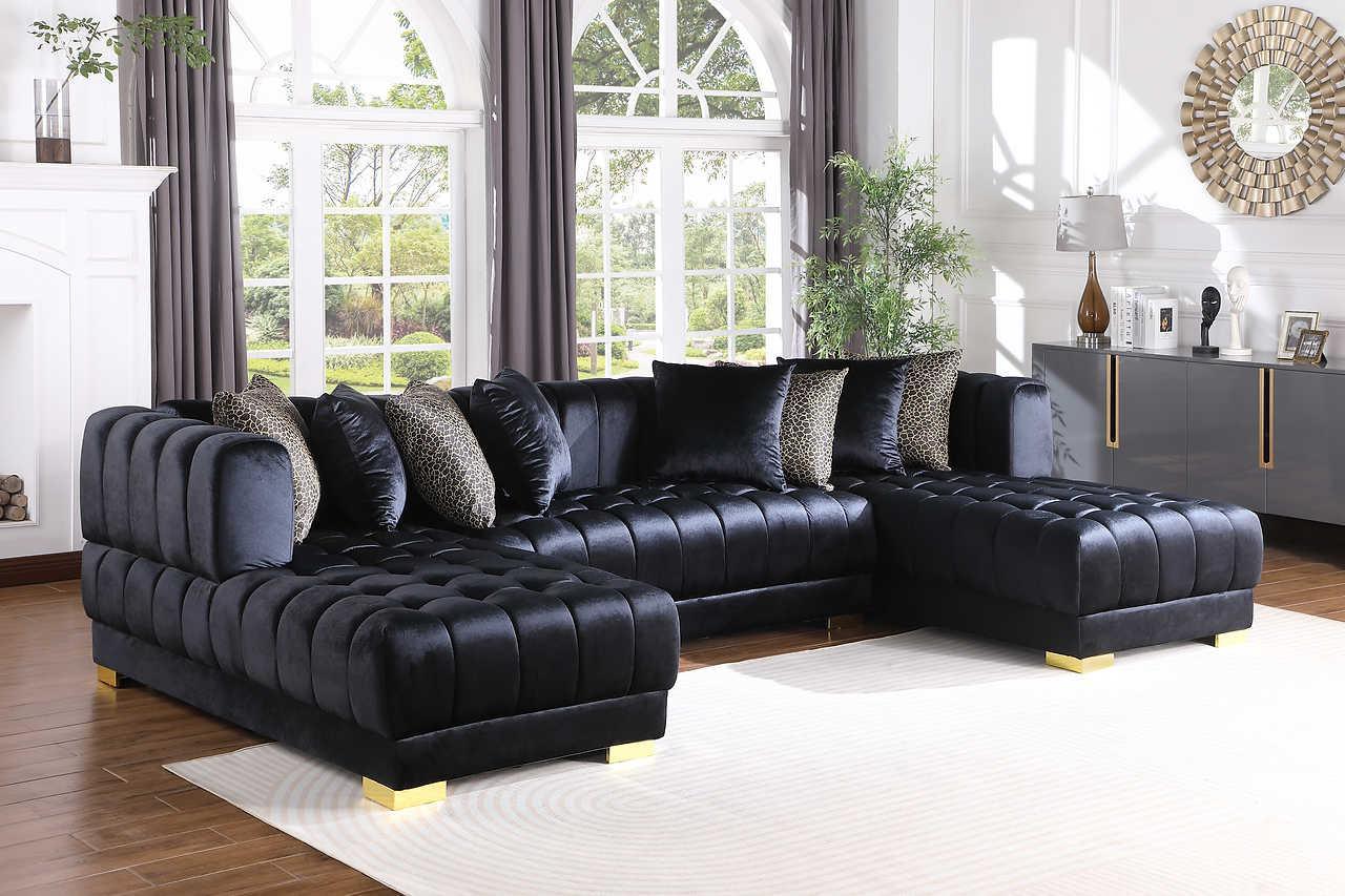 Dasha Black Sectional - Image 1