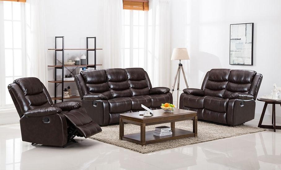 Miami Brown Reclining Sofa