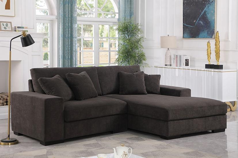 Comfy Gray 2-Piece Sectional - Image 1
