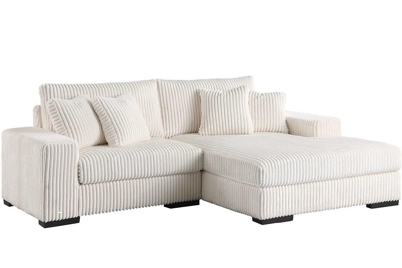 Comfy Ivory 2-Piece Sectional - Image 2