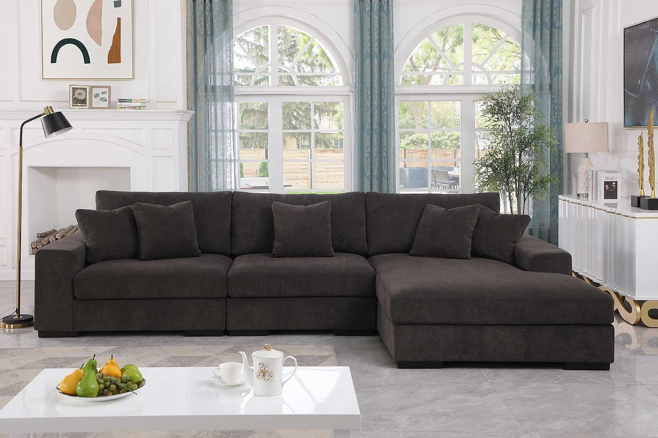 Comfy Gray 3-Piece Sectional - Image 2