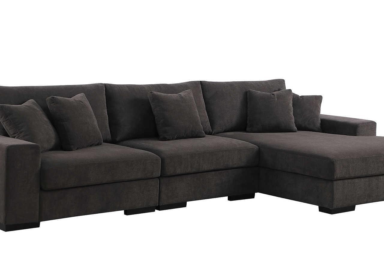 Comfy Gray 3-Piece Sectional - Image 3