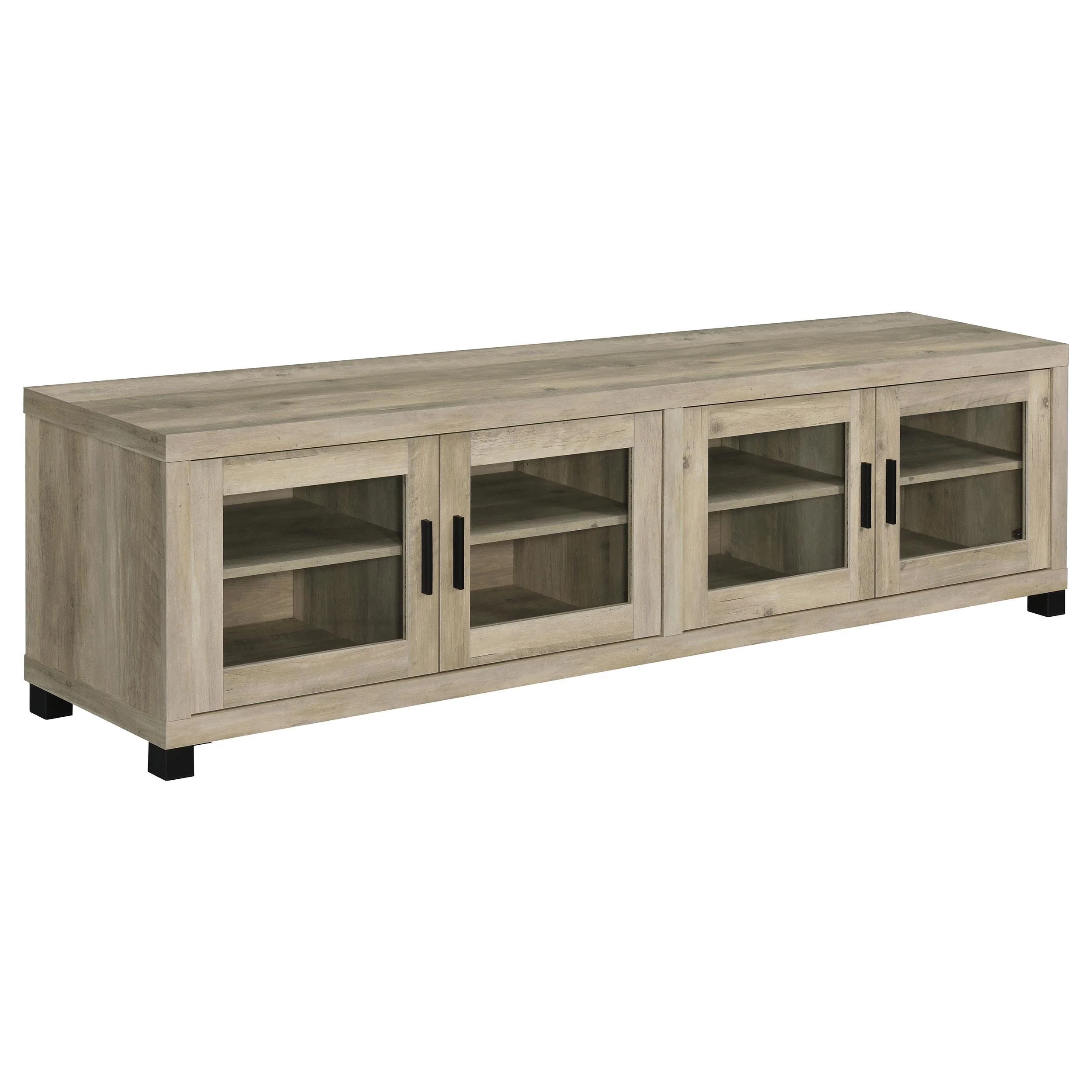 Sachin 3-Piece 79" TV Entertainment Center Antique Pine - Image 3