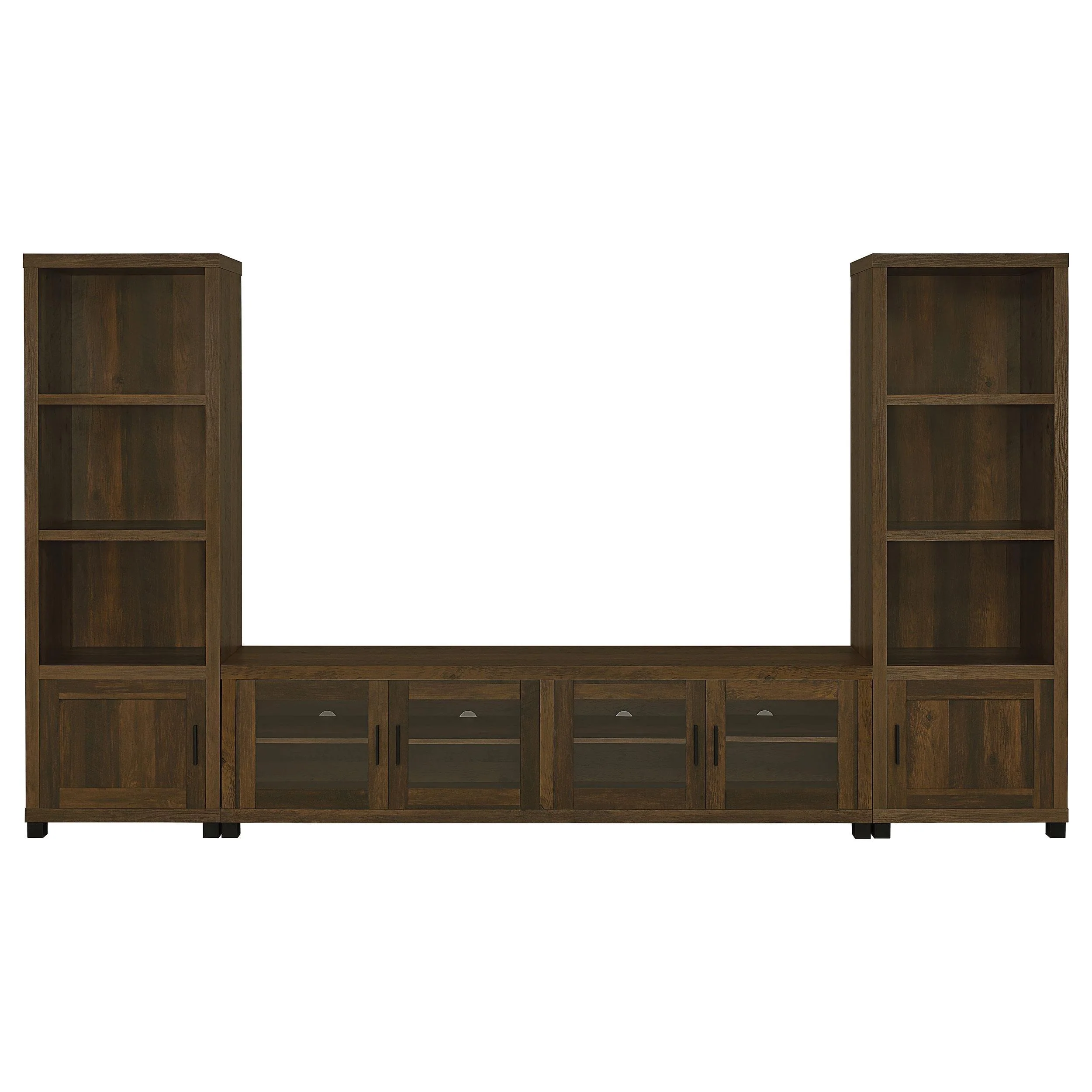 Sachin 3-Piece 79" TV Entertainment Center Dark Pine - Image 2