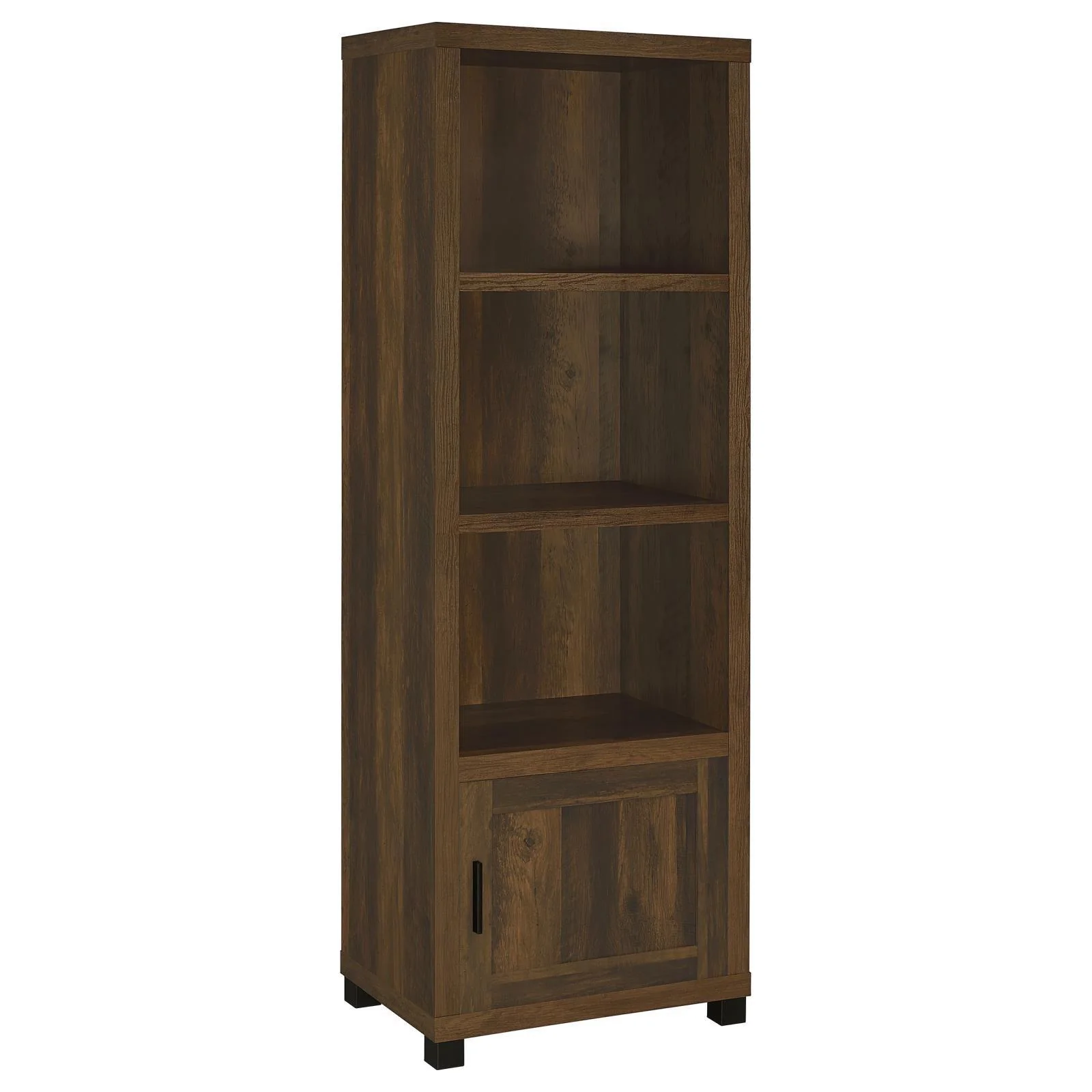 Sachin 3 Shelf Media Tower With Storage Cabinet Dark Pine