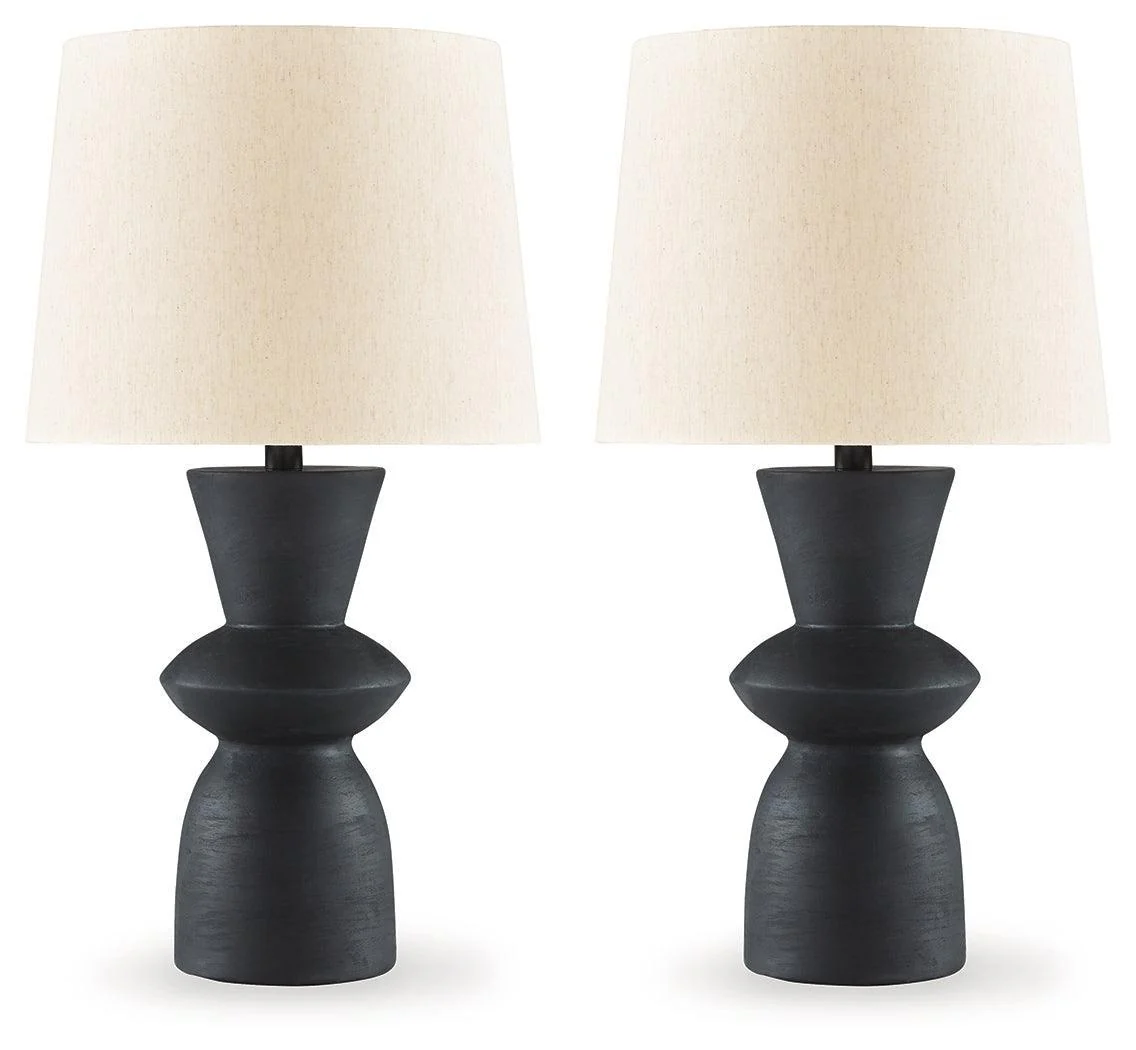 Scarbot Distressed Black Table Lamp (Set of 2) - Image 2