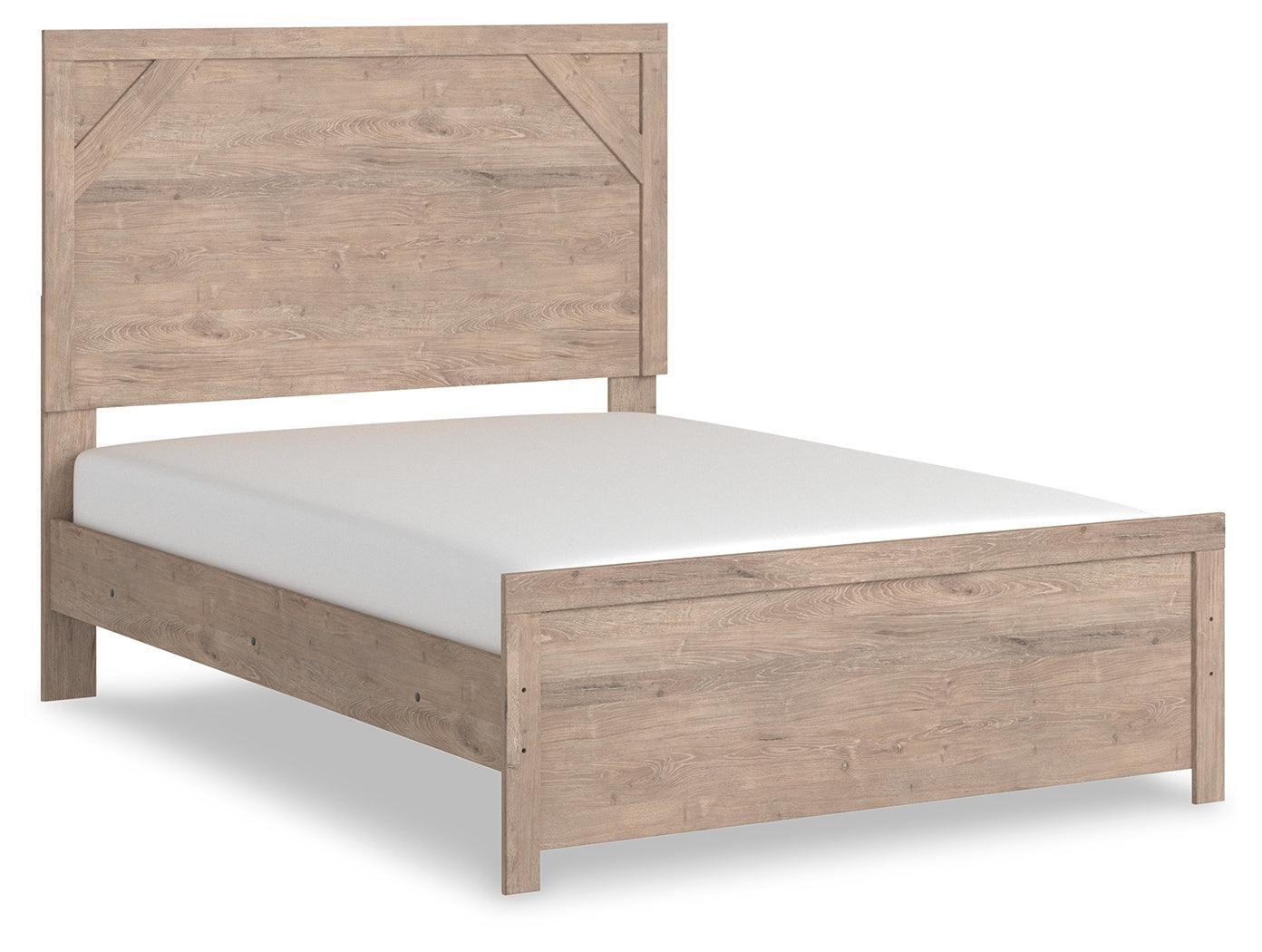 Senniberg Light Brown White Panel Bedroom Set - Image 2