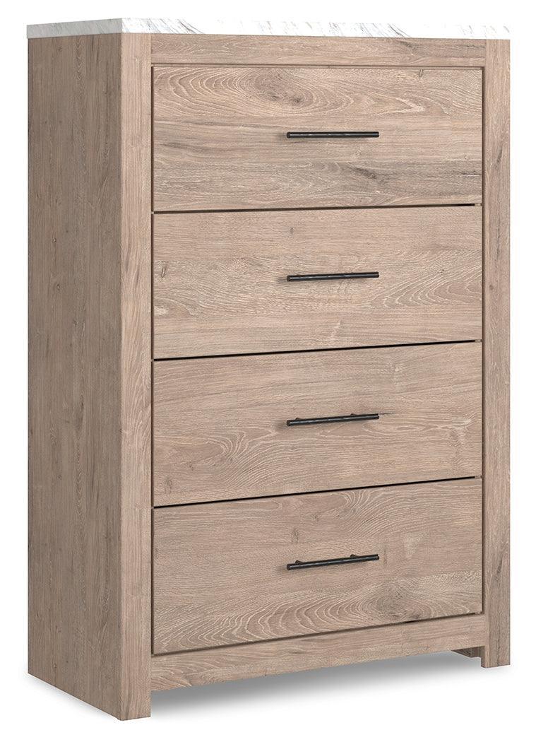 Senniberg Light Brown White Panel Bedroom Set - Image 3