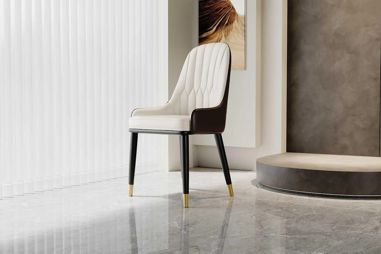 Serapion Beige Dining Chair - Image 1