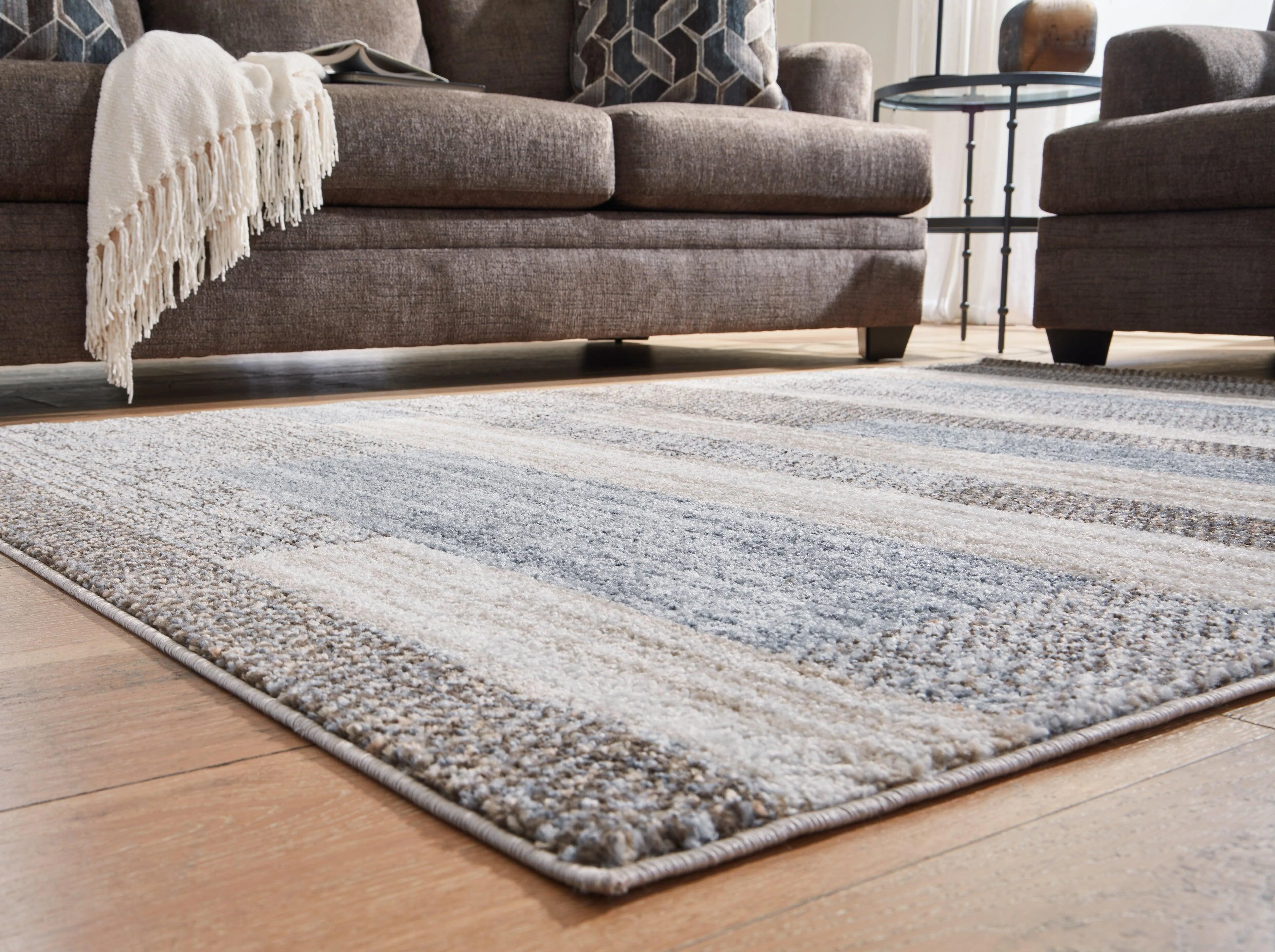 Sethburn Cream Brown Gray Medium Rug - Image 3