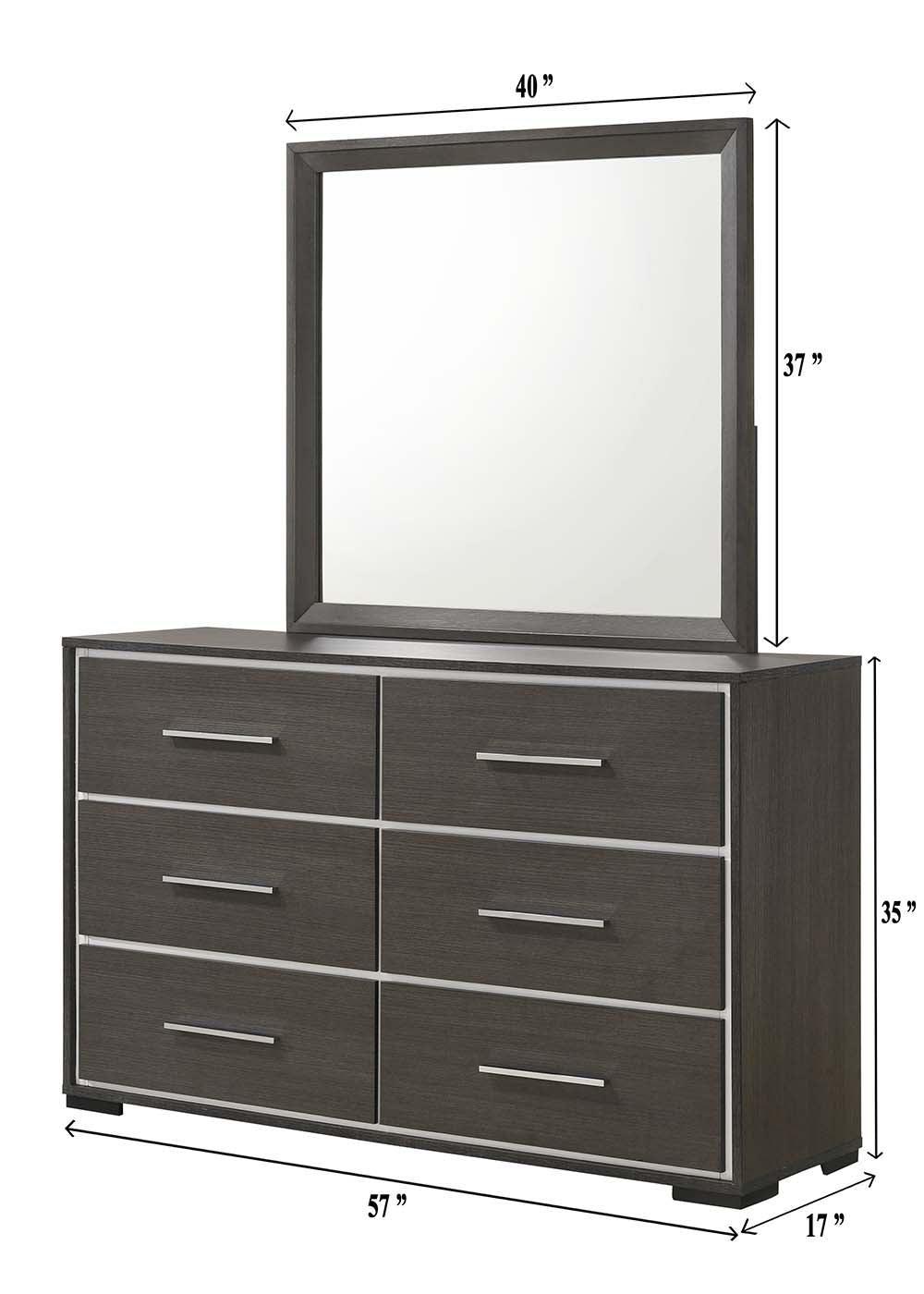 Sharpe Gray White 5 Drawers Chest - Image 3