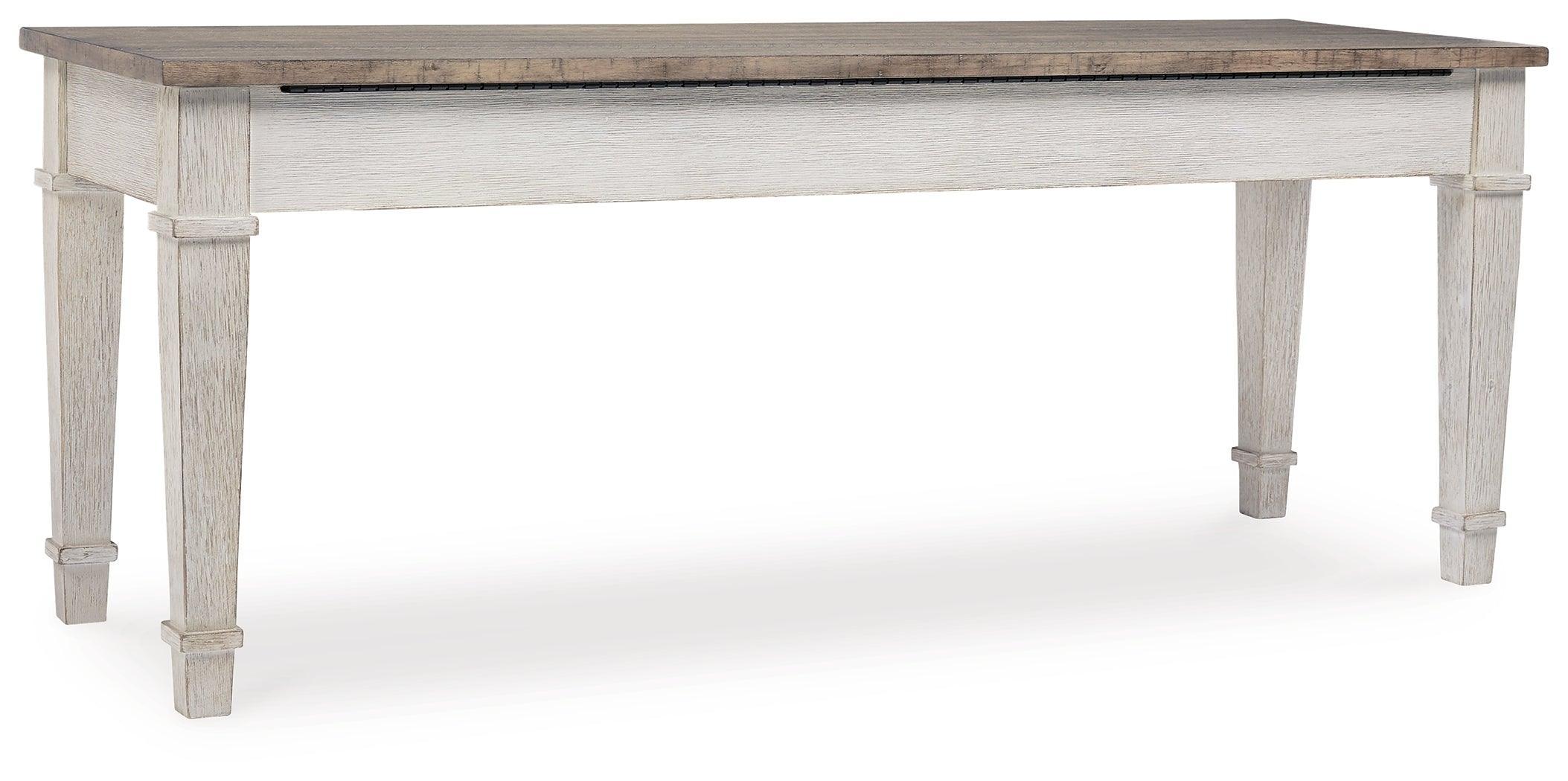 Skempton White Light Brown Rectangular Dining Room Set - Image 3