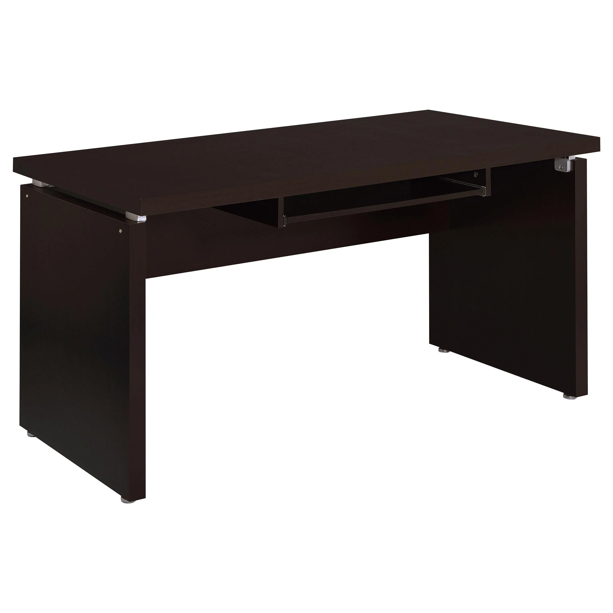 Skylar Wood L shape Computer Desk Cappuccino - Image 3