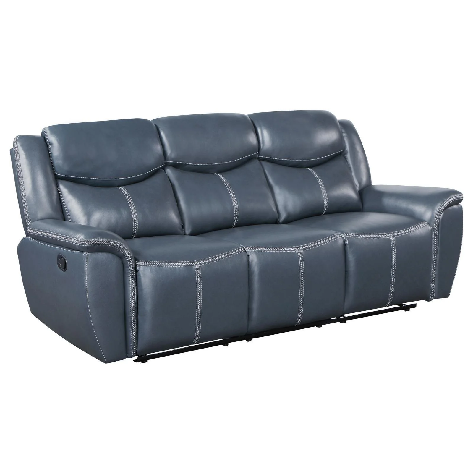 Sloane Upholstered Motion Reclining Sofa With Drop Down Table Blue - Image 2