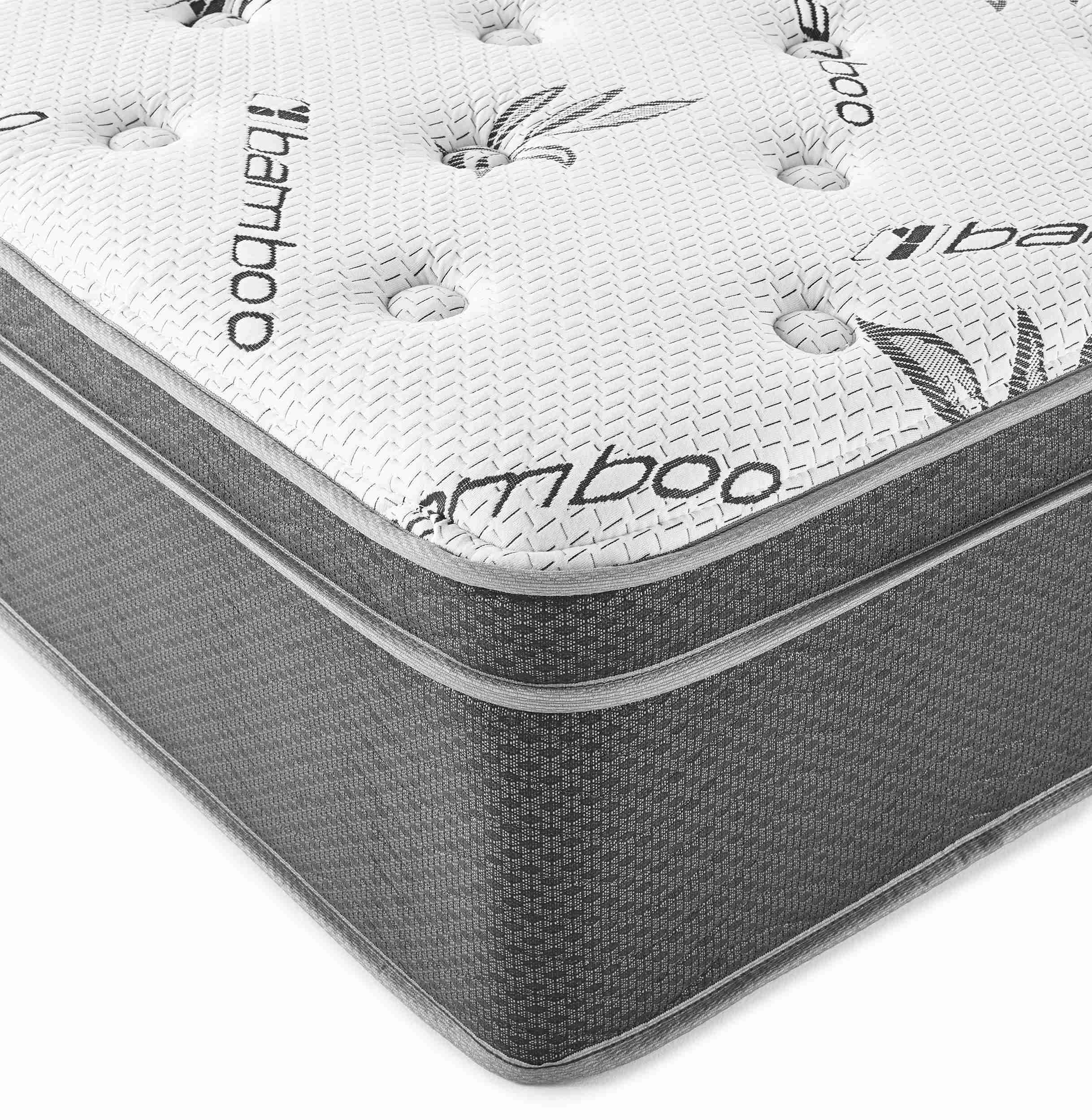 Sommet 13" Twin Bamboo Euro Top Memory Foam Hybrid Mattress - Image 2