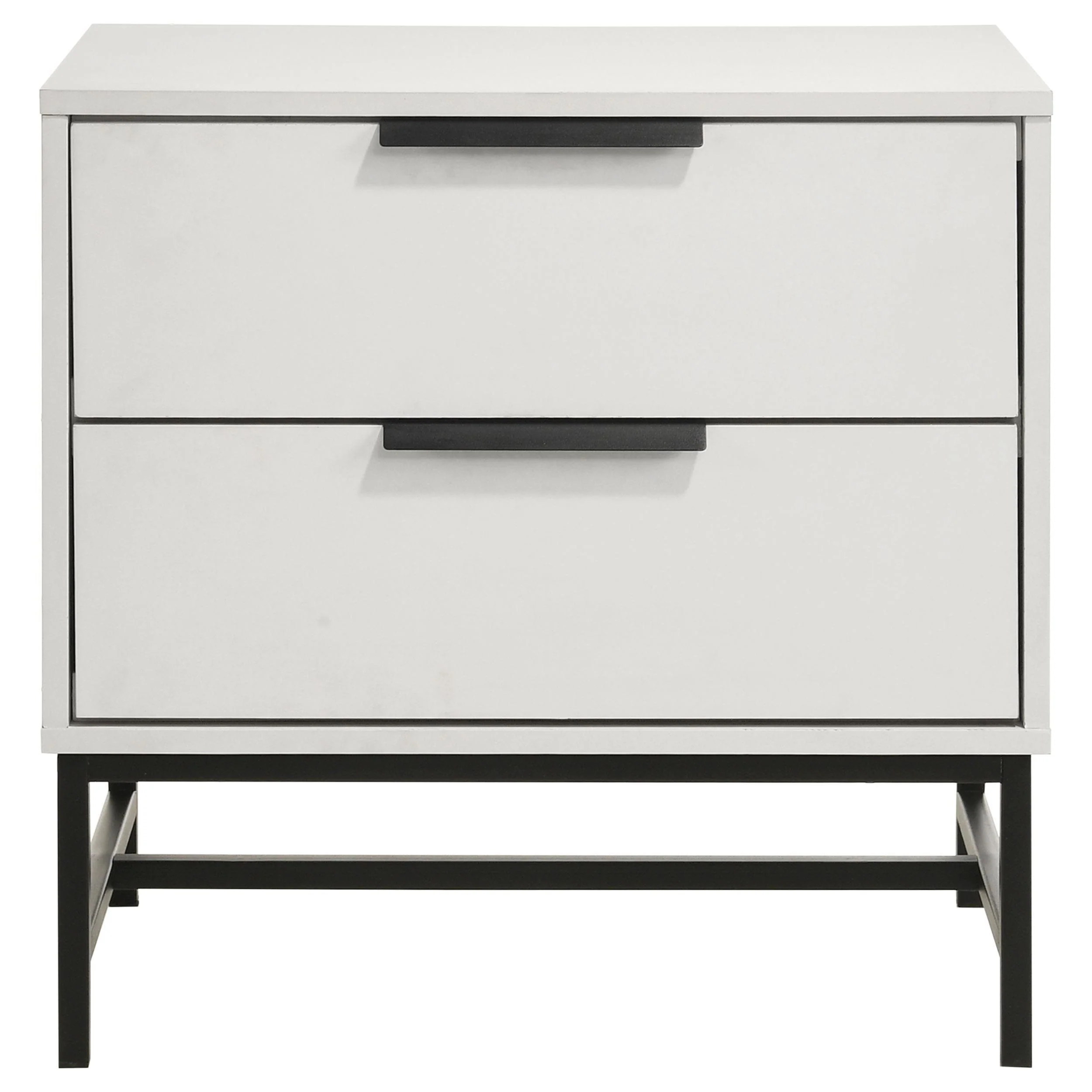 Sonora 2 Drawer Nightstand Bedide Table White - Image 3