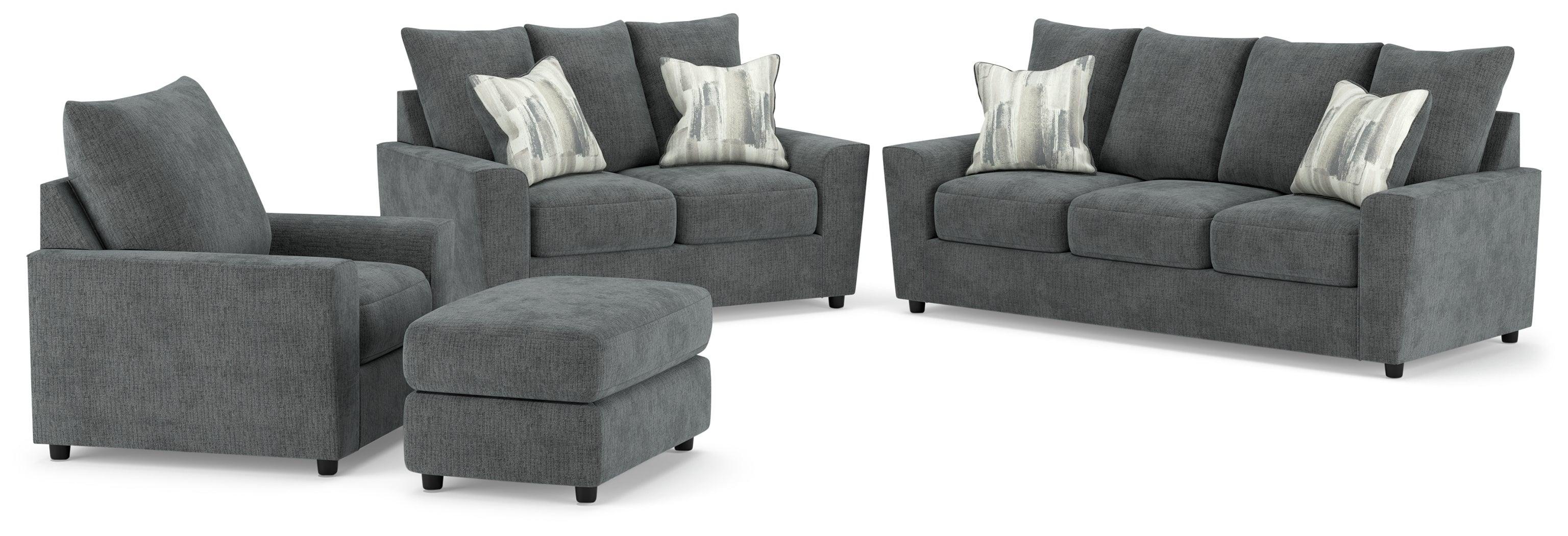 Stairatt Gravel Sofa Loveseat Chair And Ottoman - Image 2