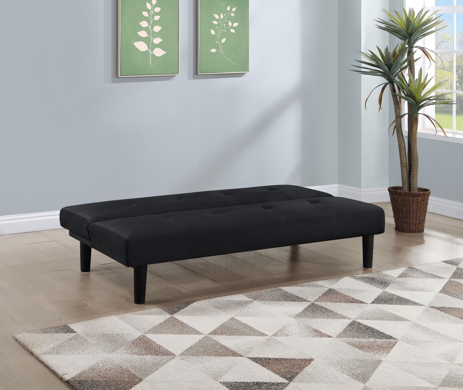 Stanford Multipurpose Upholstered Tufted Convertible Sofa Bed Black - Image 2