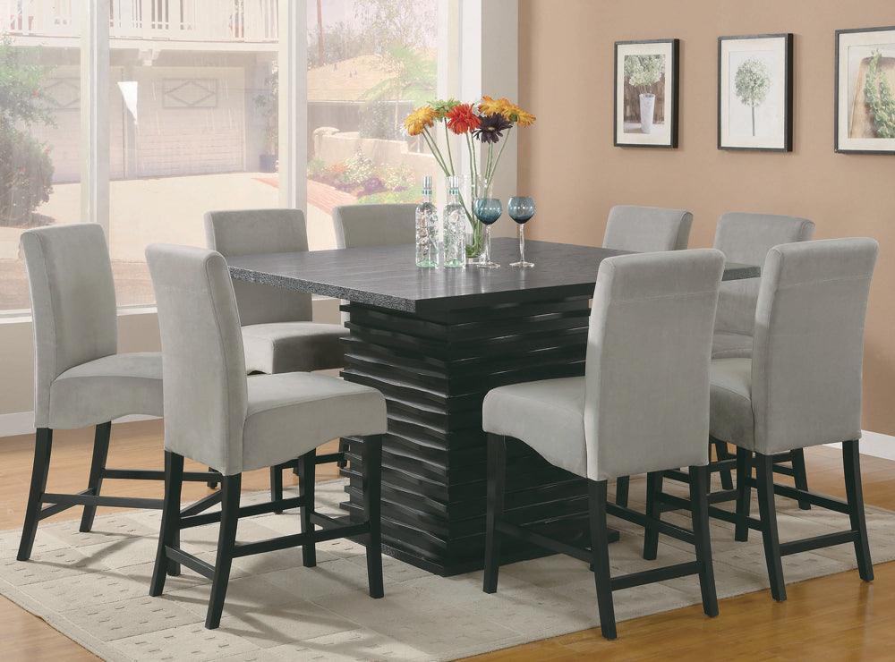 Stanton Black Rectangle Pedestal Dining Room Set - Image 1