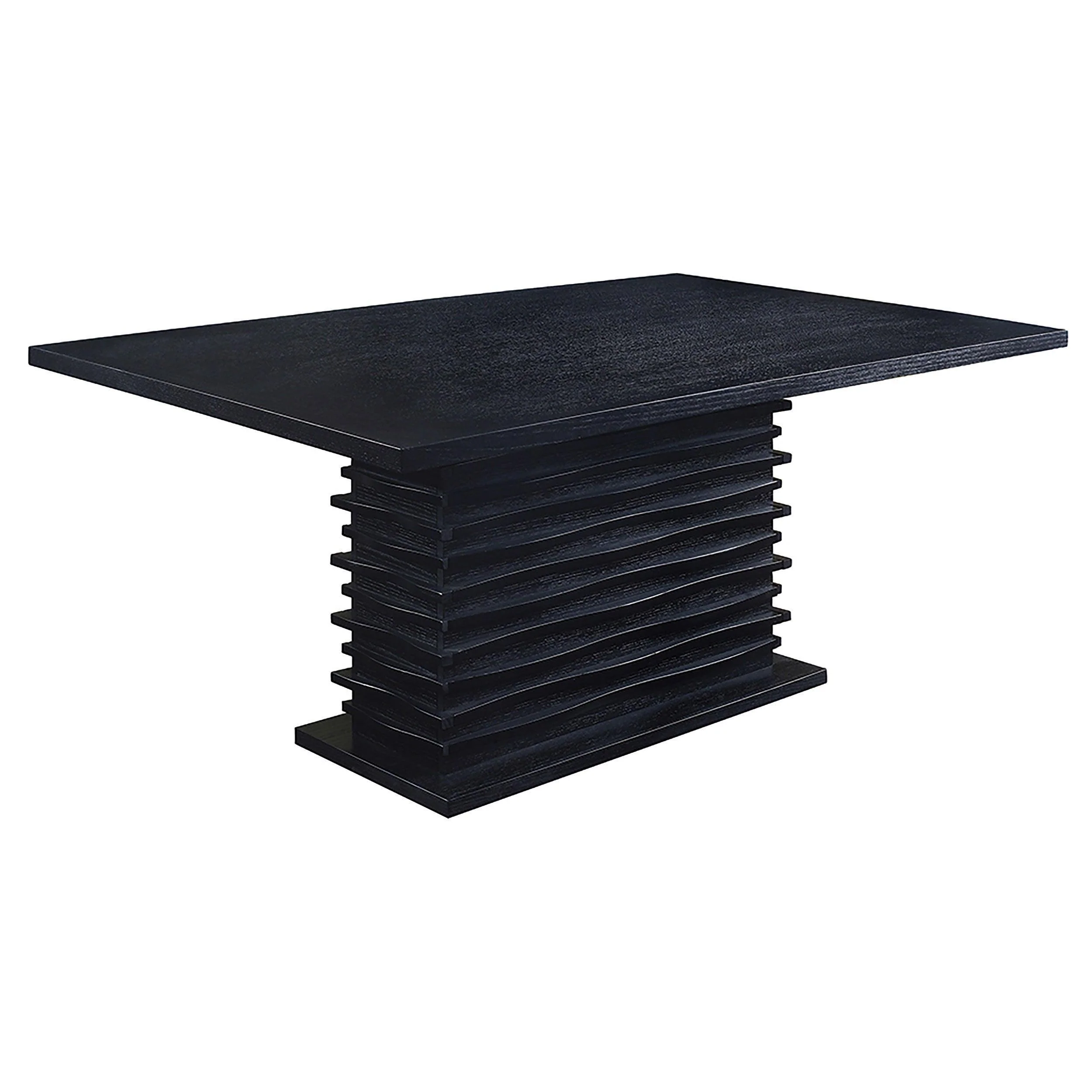 Stanton Black Rectangle Pedestal Dining Room Set - Image 2
