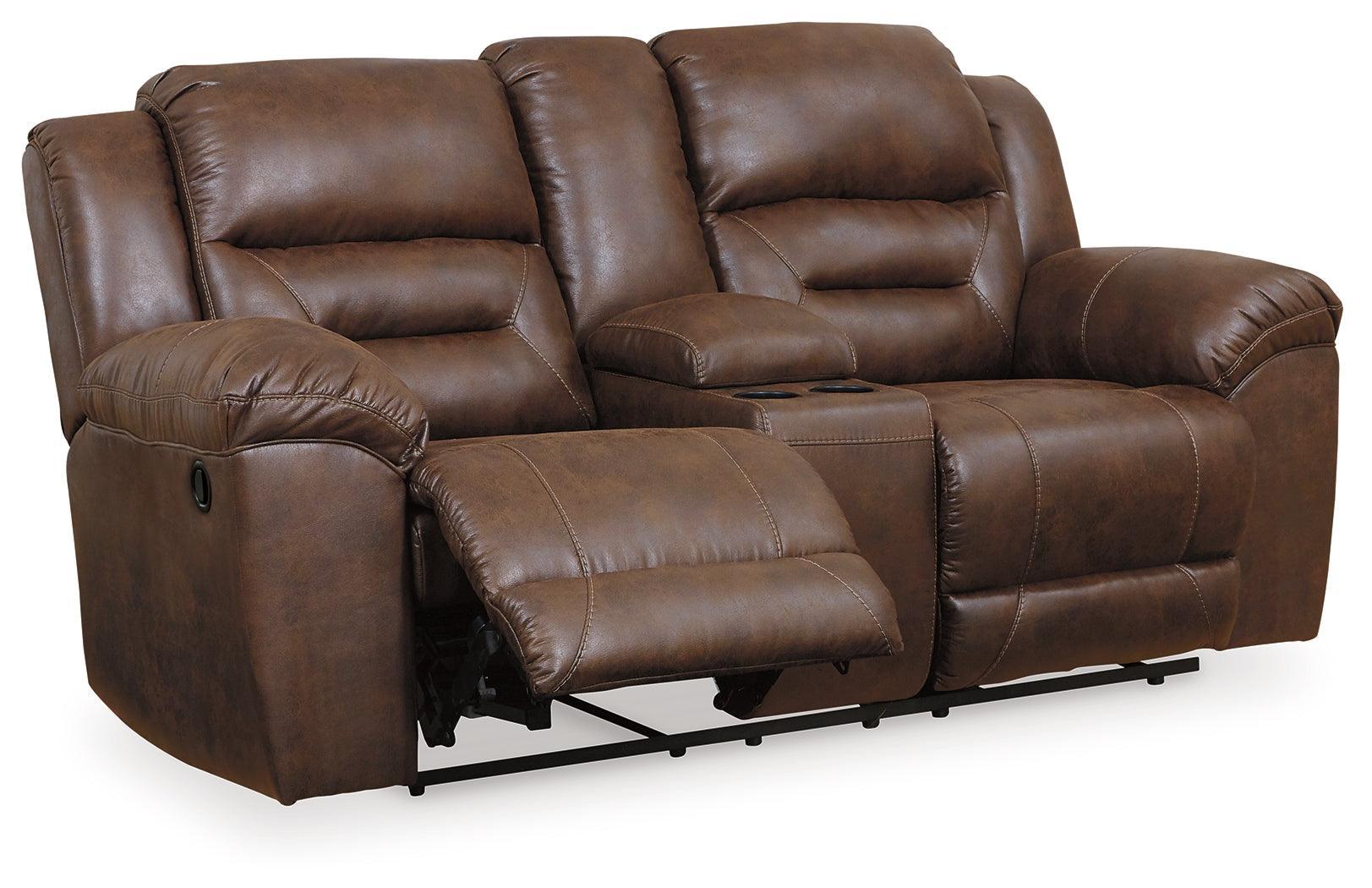 Stoneland Chocolate Sofa Loveseat And Recliner - Image 3