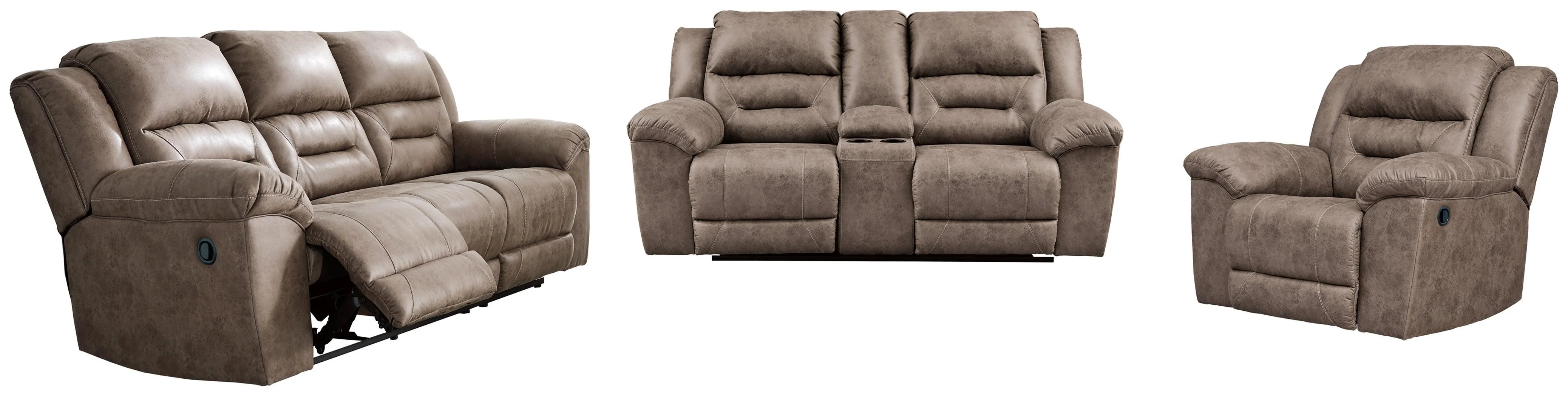 Stoneland Fossil Sofa Loveseat And Recliner - Image 2