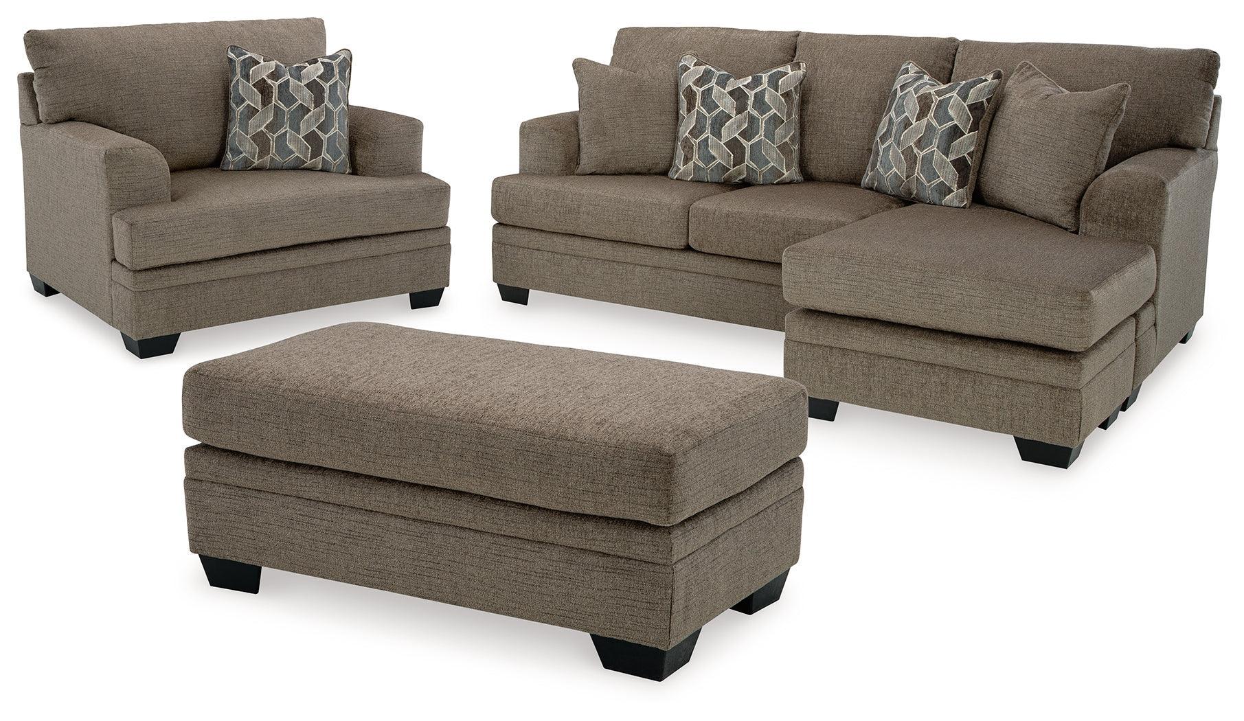 Stonemeade Nutmeg Sofa Chaise Chair And Ottoman - Image 2