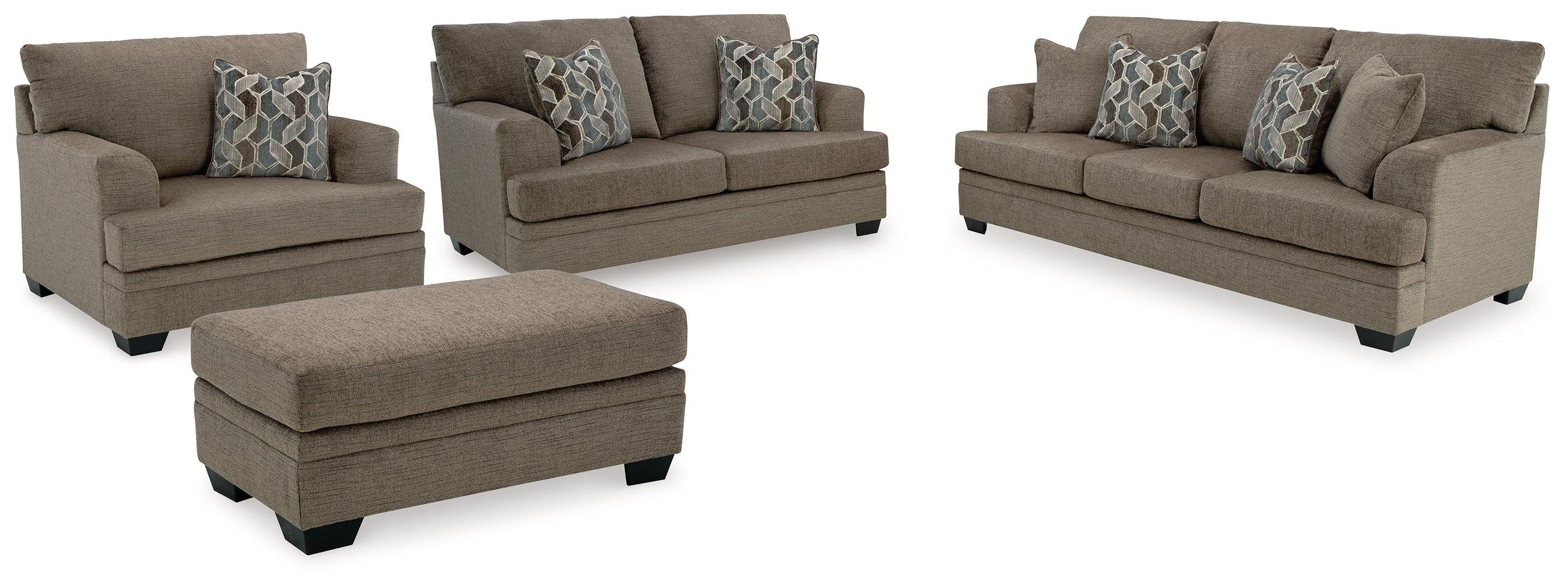 Stonemeade Nutmeg Sofa Loveseat Chair And Ottoman - Image 2