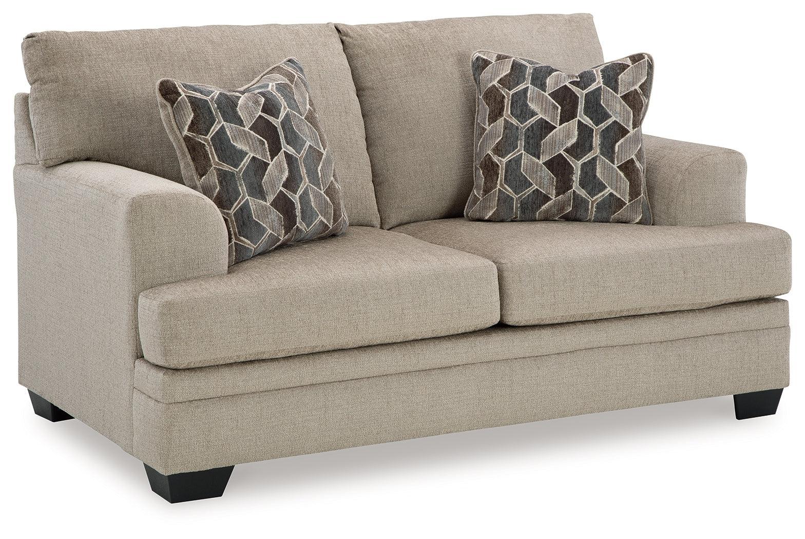 Stonemeade Taupe Chenille Loveseat - Image 2