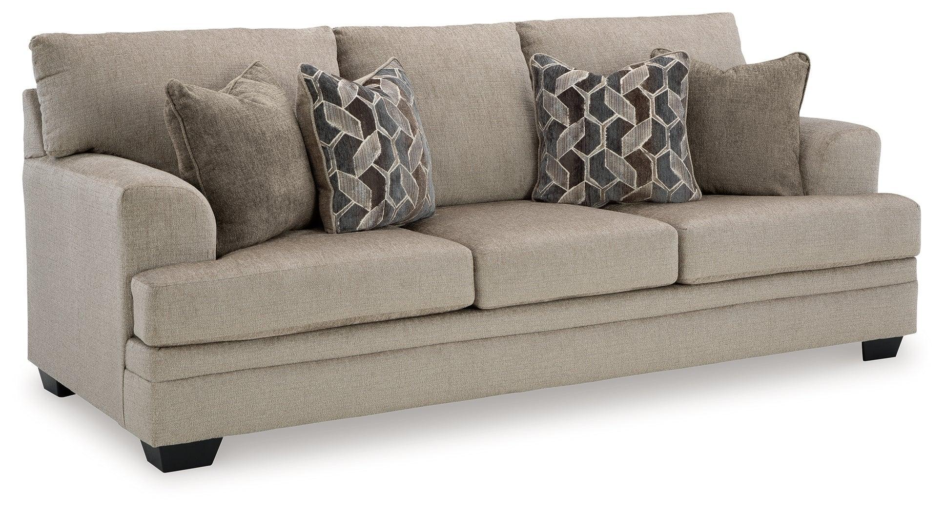 Stonemeade Taupe Chenille Queen Sofa Sleeper - Image 2