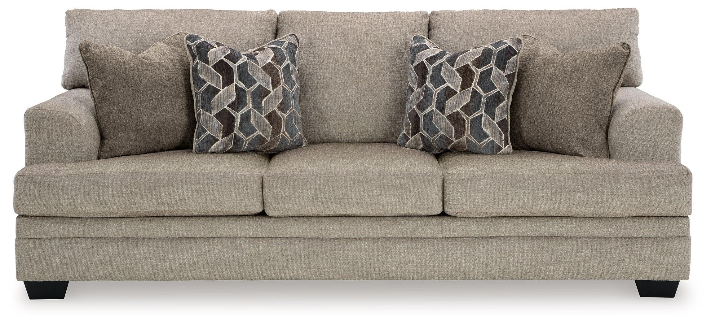 Stonemeade Taupe Chenille Queen Sofa Sleeper - Image 3