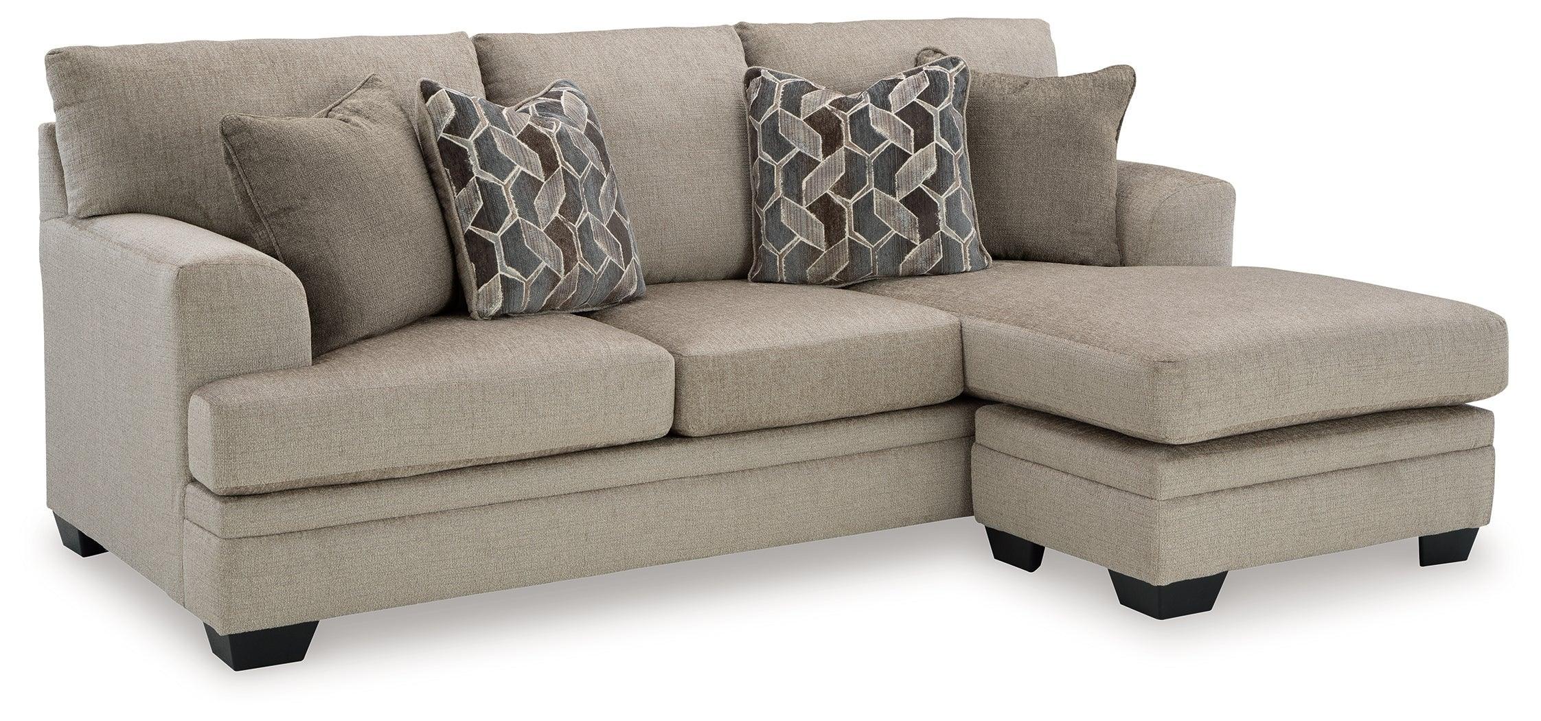 Stonemeade Taupe Chenille Sofa Chaise - Image 2