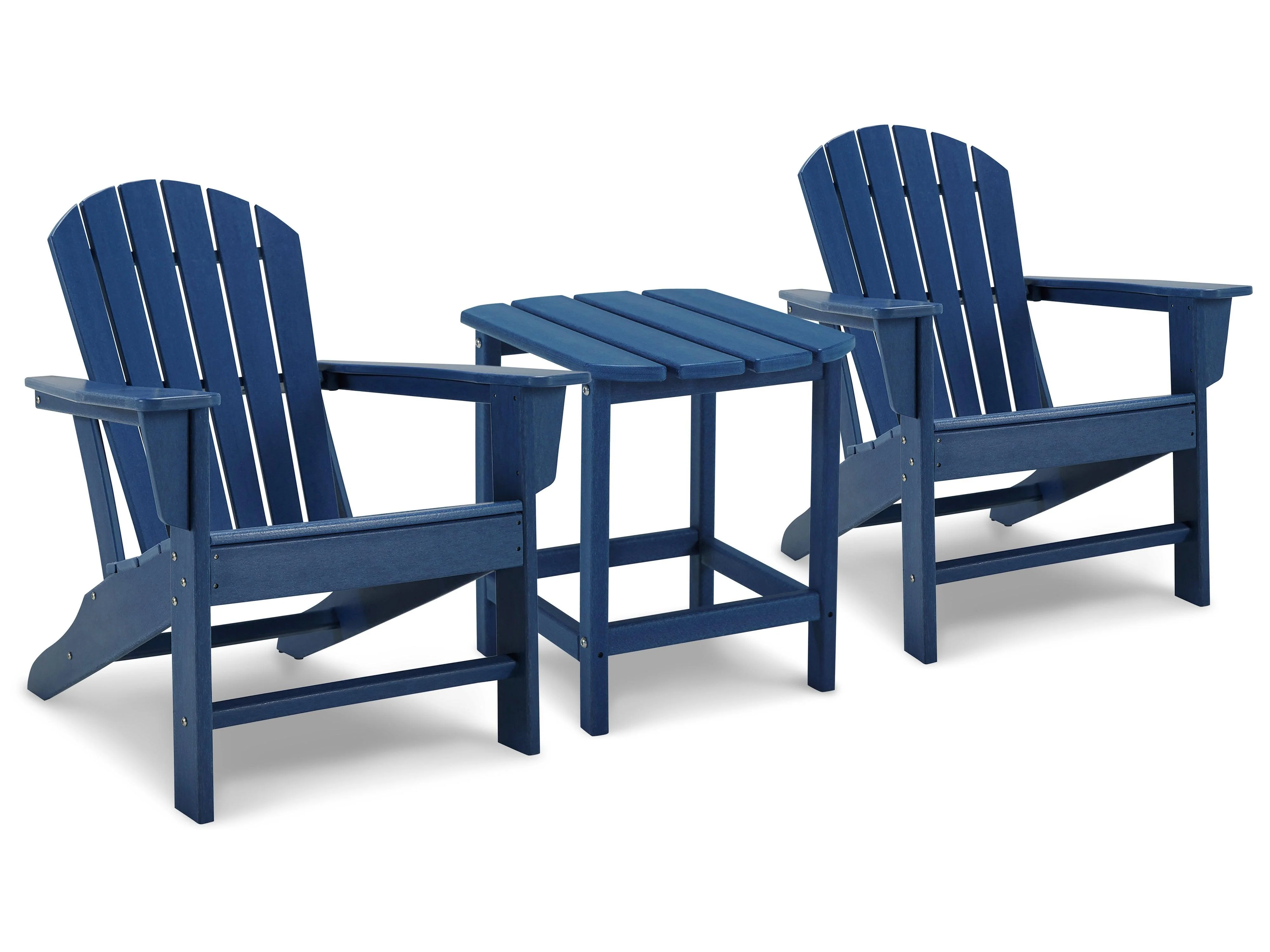 Sundown Blue Treasure 2 Adirondack Chairs With End Table - Image 2