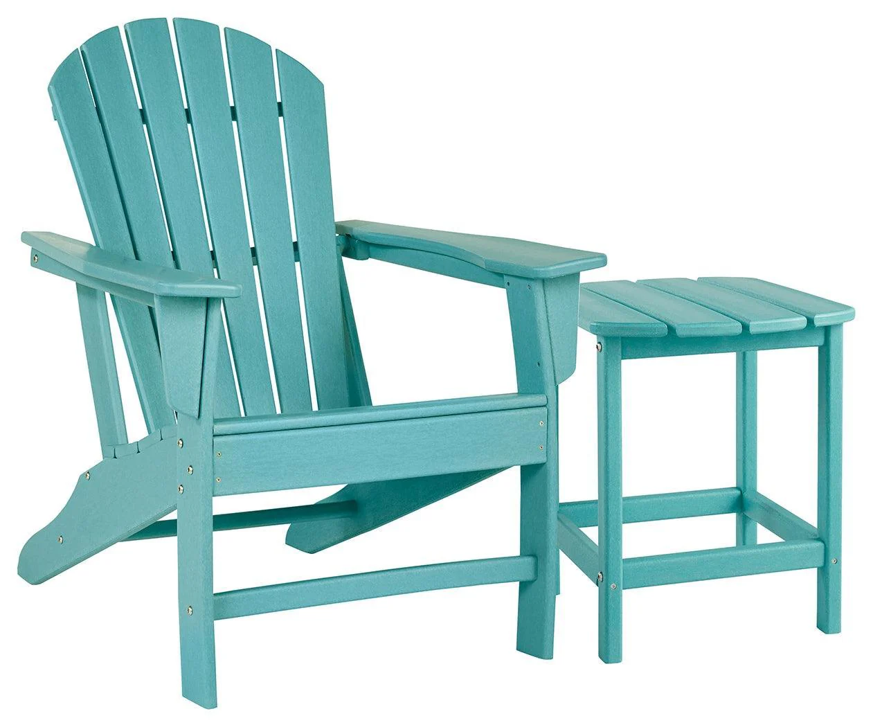 Sundown Turquoise Treasure Outdoor Chair With End Table - Image 2