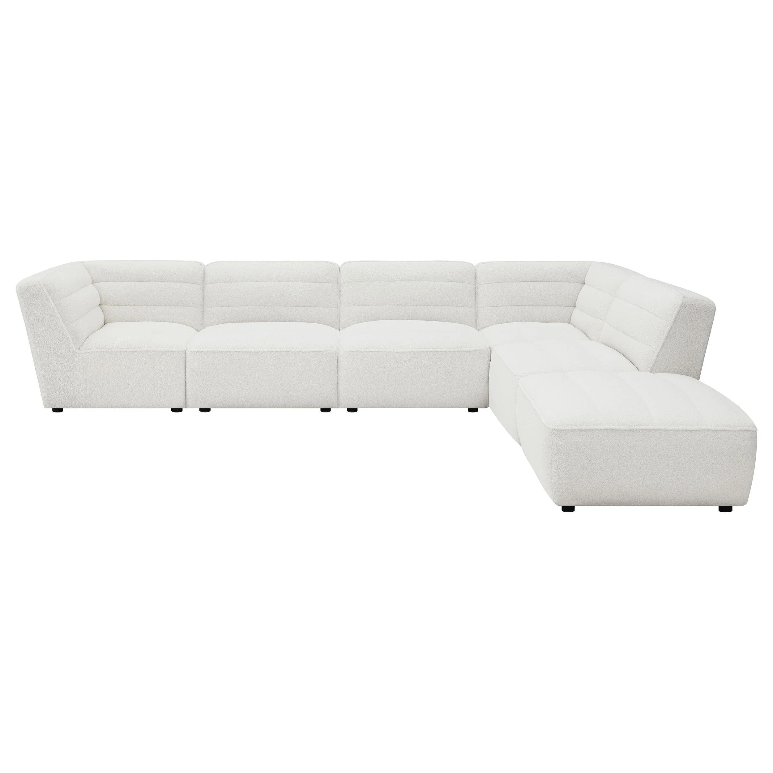 Sunny 6-Piece Upholstered Modular Sectional Sofa Natural - Image 3