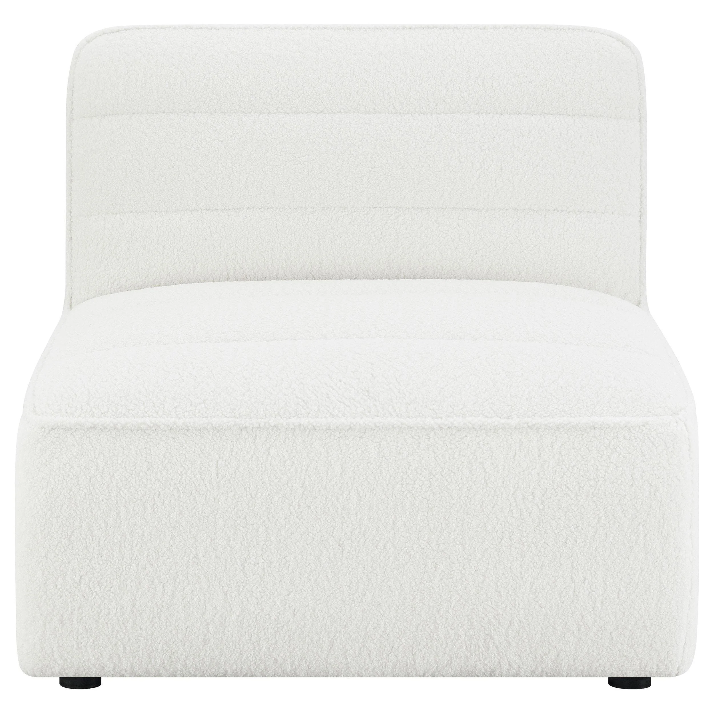 Sunny Upholstered Armless Chair Natural - Image 2