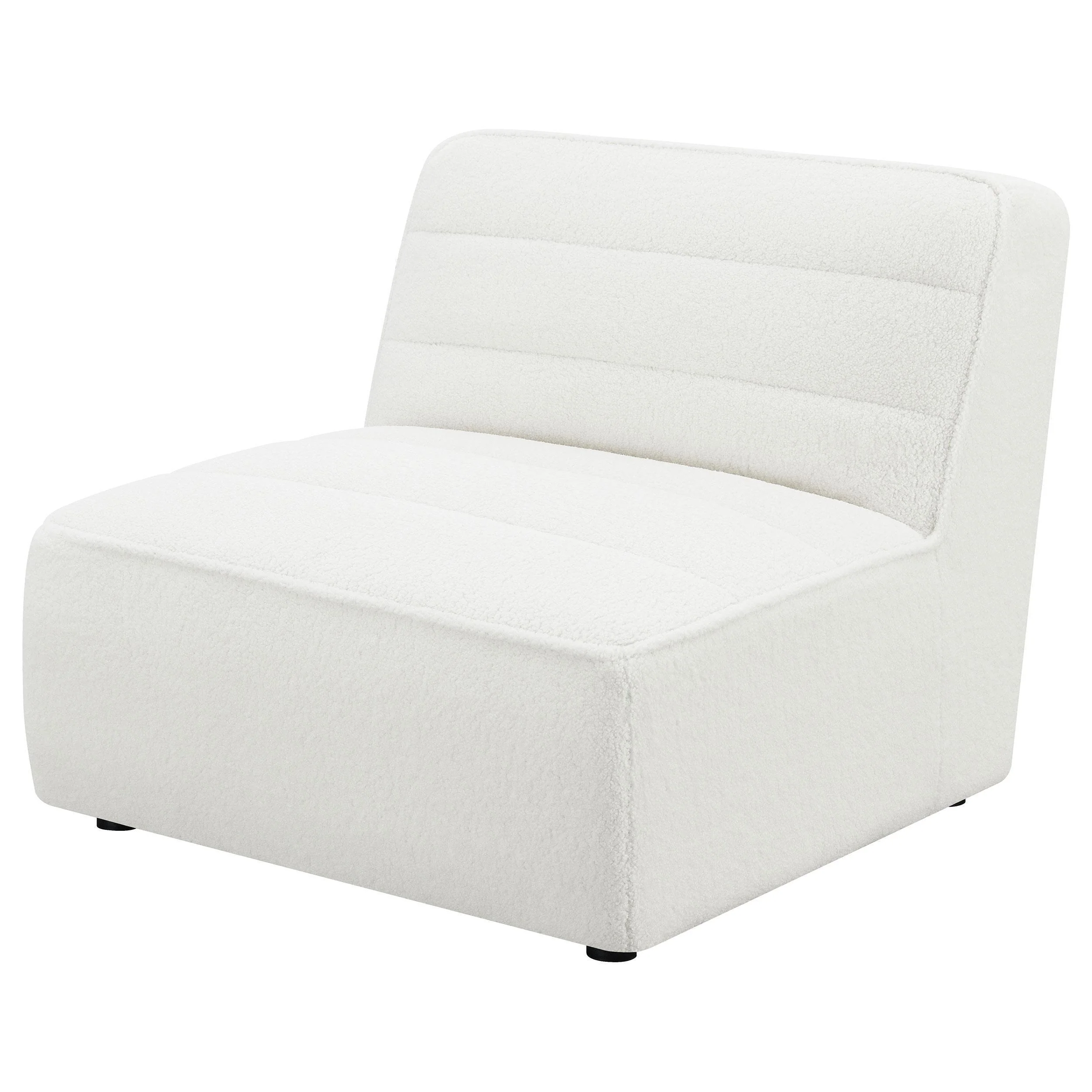 Sunny Upholstered Armless Chair Natural - Image 3