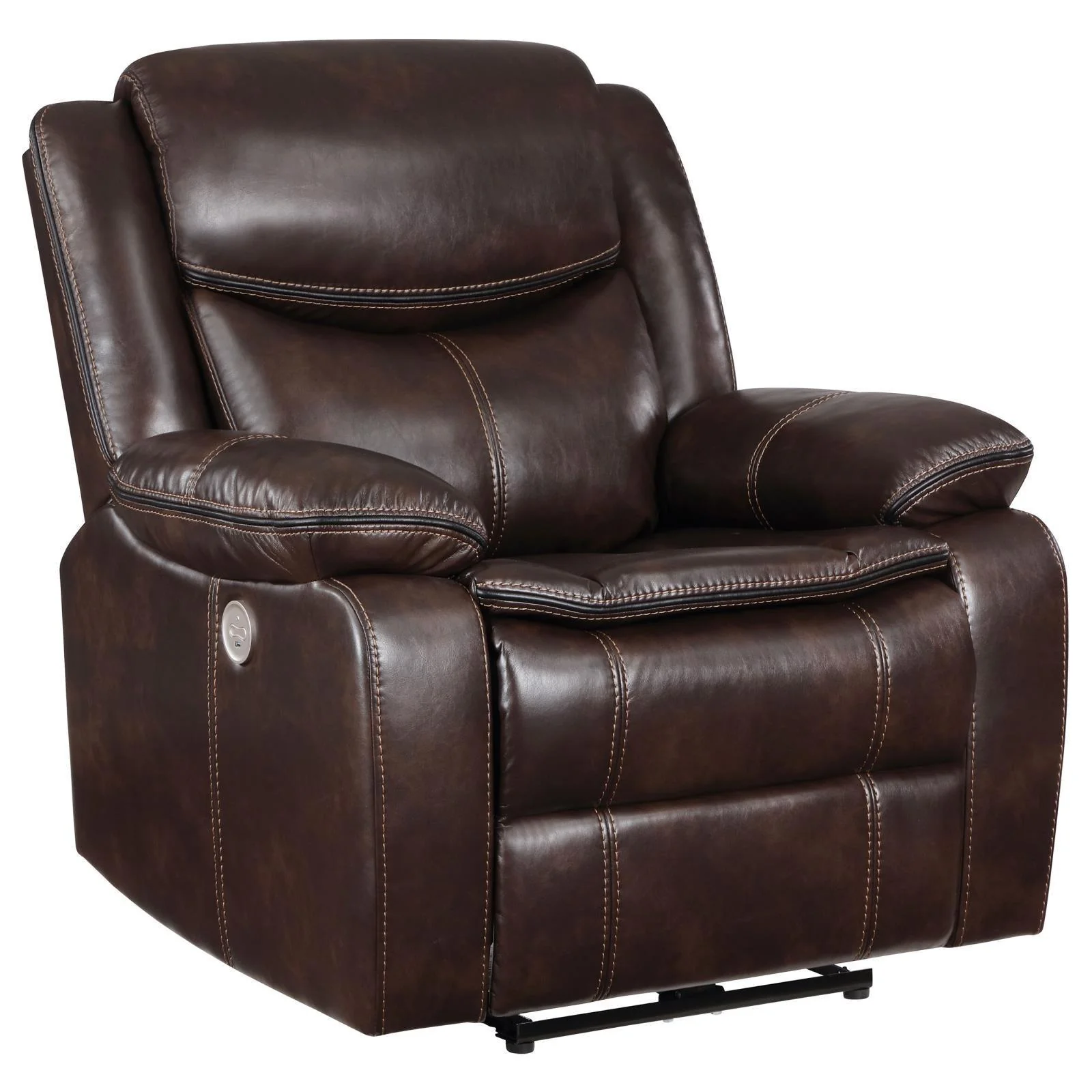 Sycamore Upholstered Power Recliner Chair Dark Brown - Image 2