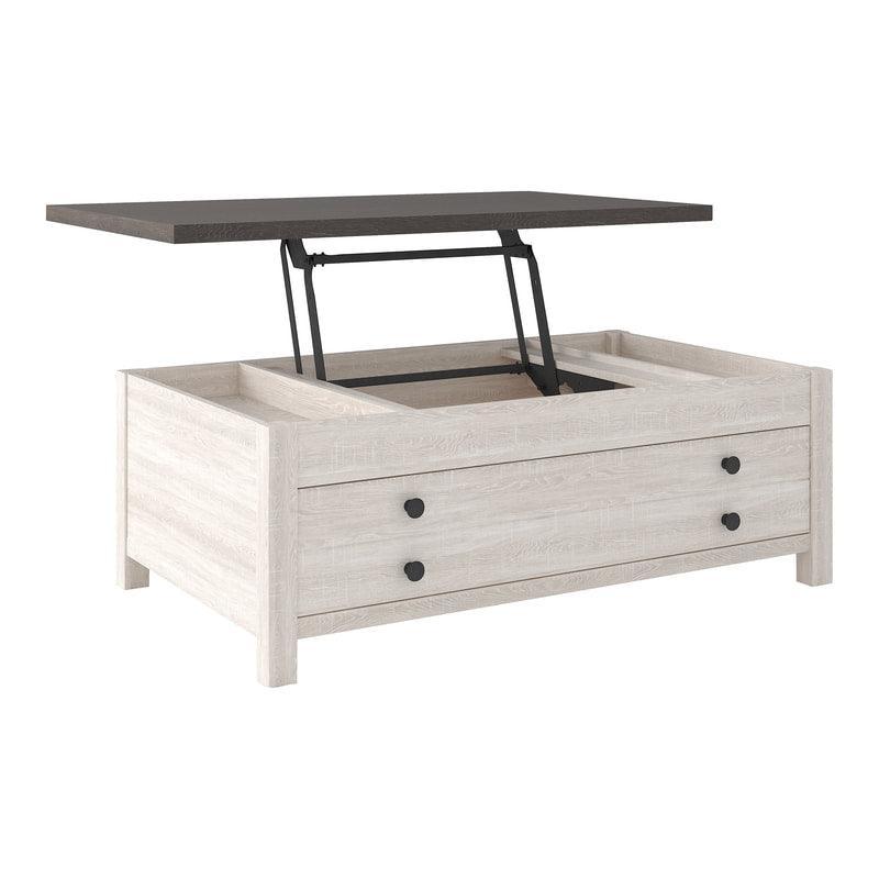 Dorrinson White Lift Top Rectangular Coffee Table With Storage - Image 1